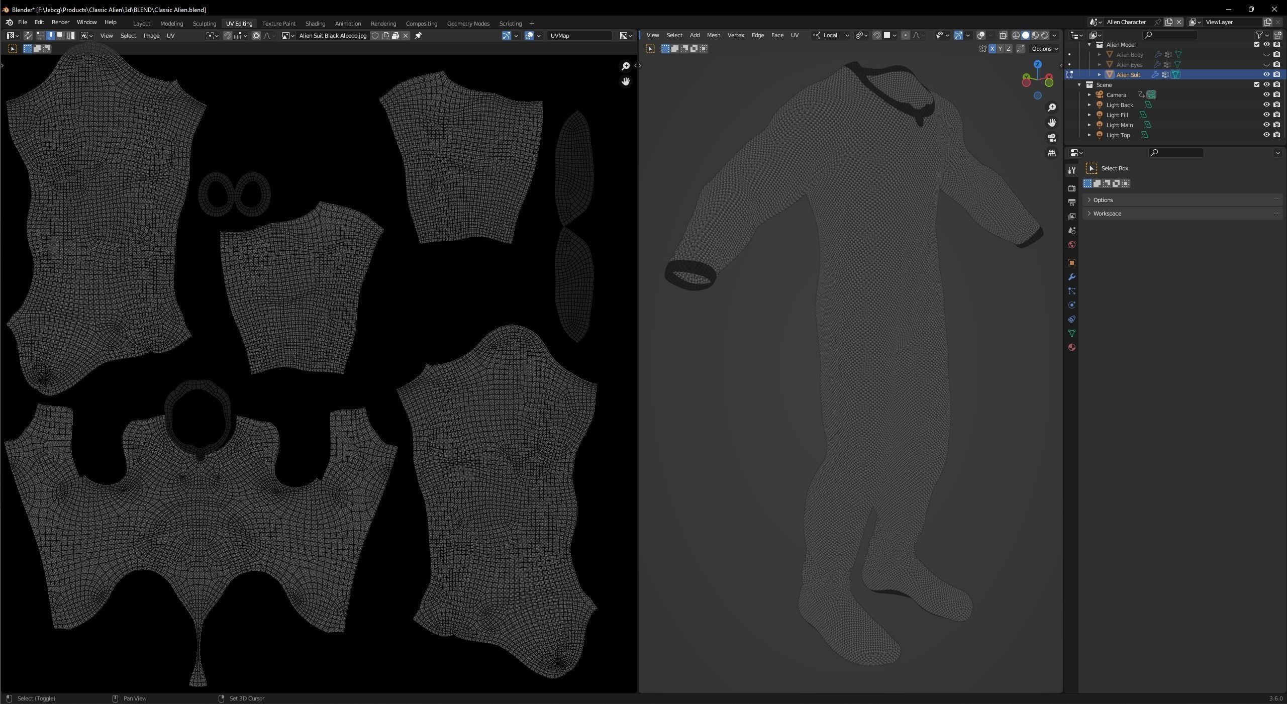 Classic Alien Blender 3D model_23