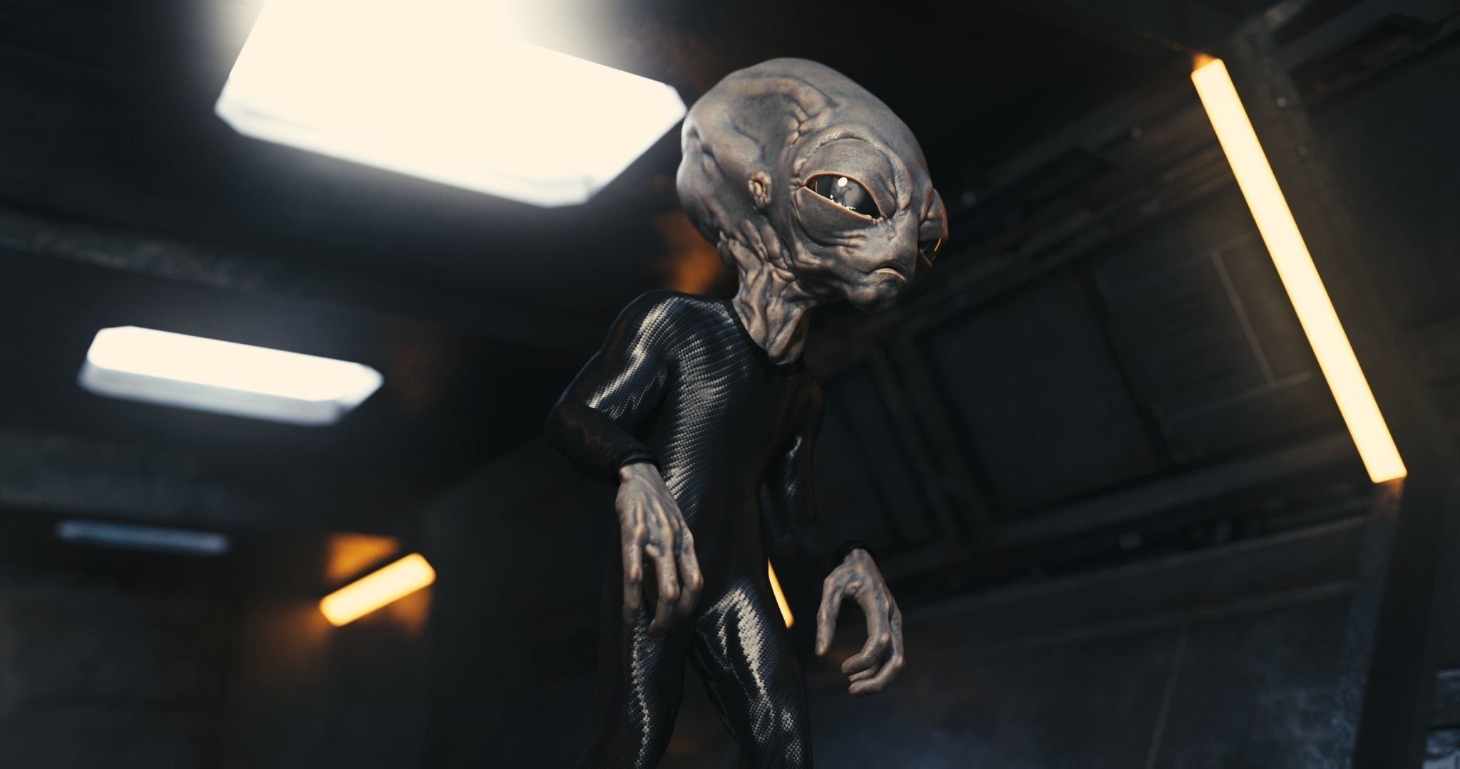 Classic Alien Blender 3D model_7