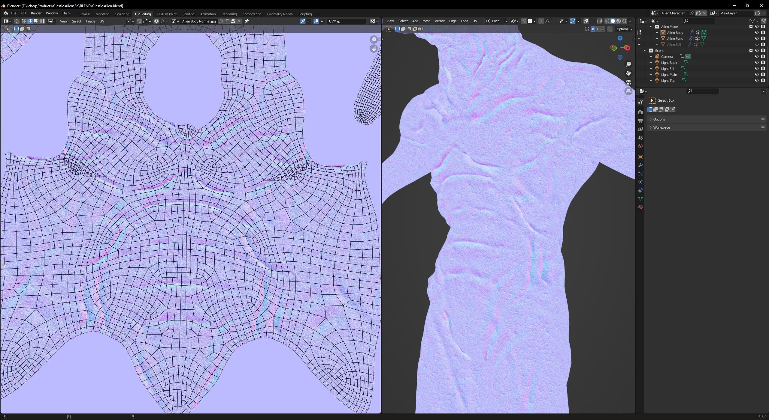 Classic Alien Blender 3D model_22