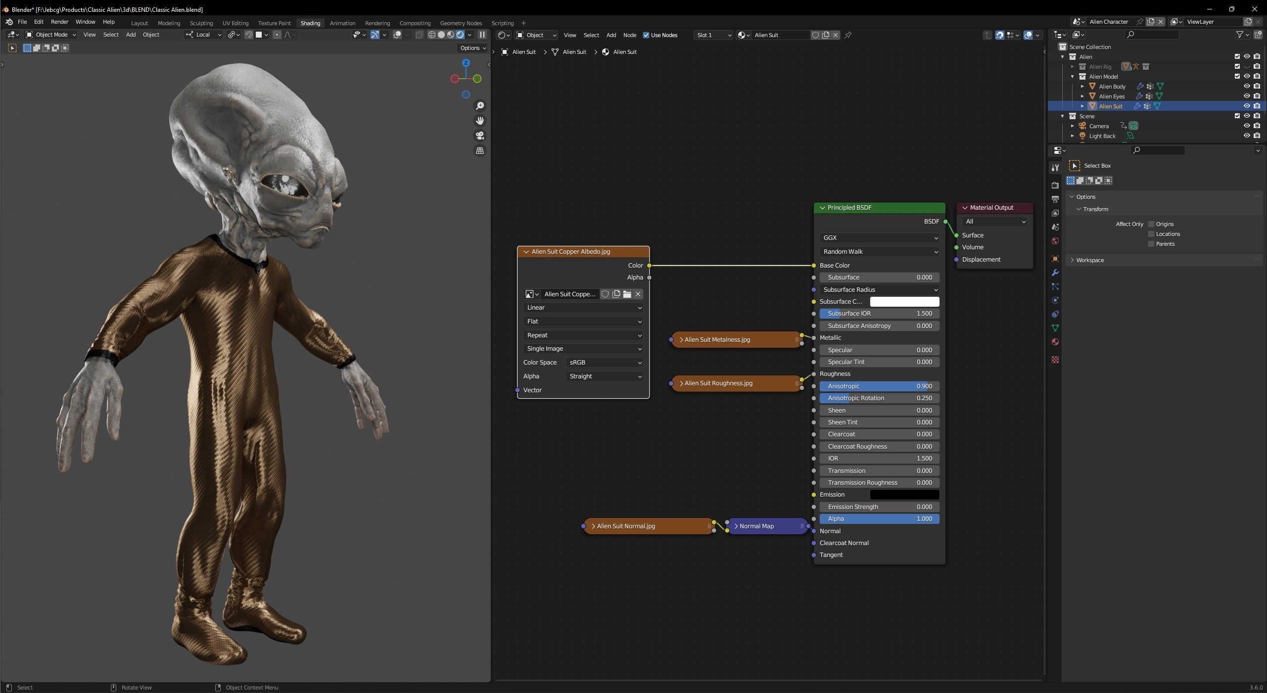 Classic Alien Blender 3D model_33
