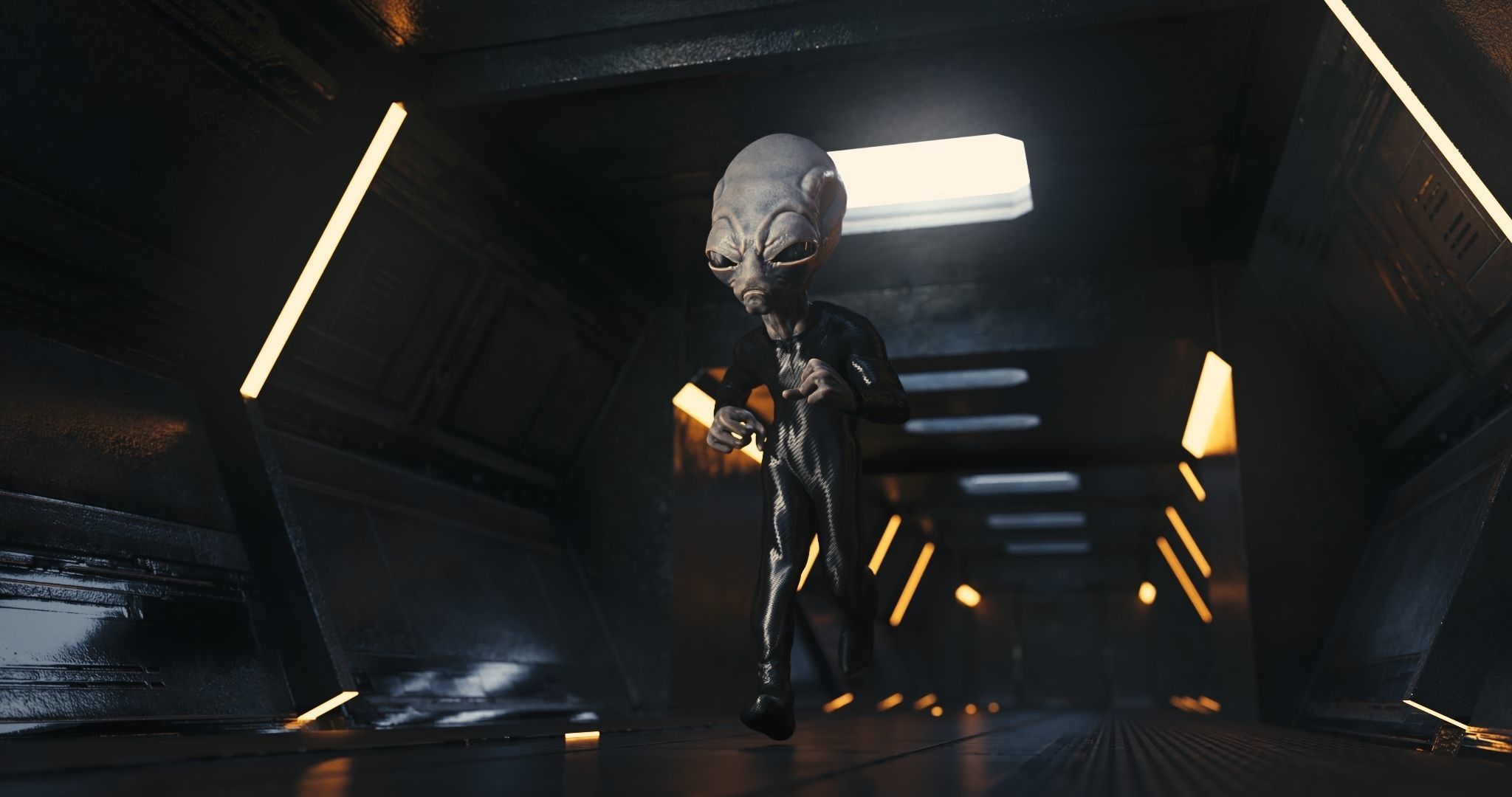 Classic Alien Blender 3D model_9