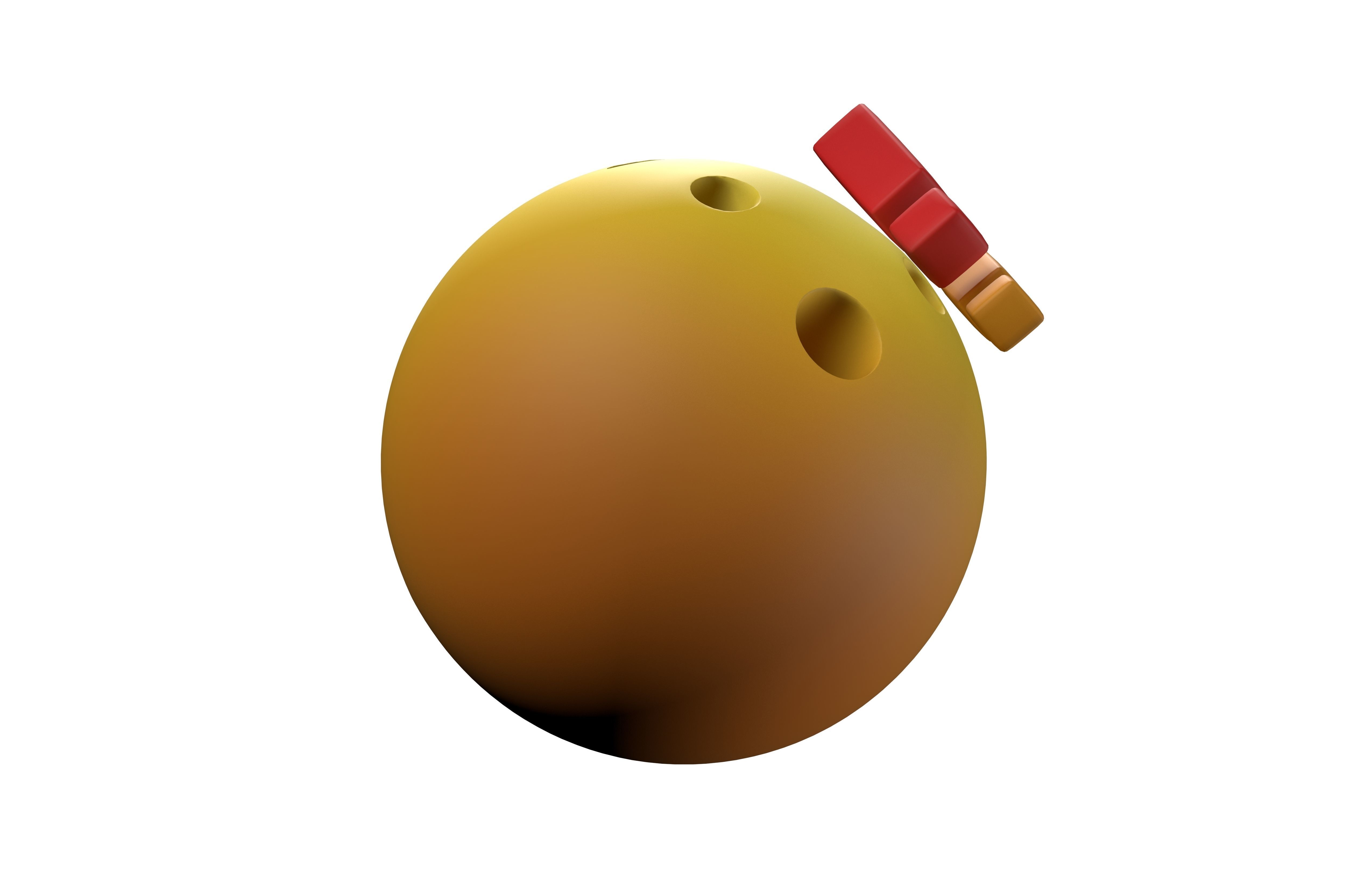 Hushed Face with Exclamation Mark v1 005 Low-poly 3D model_4