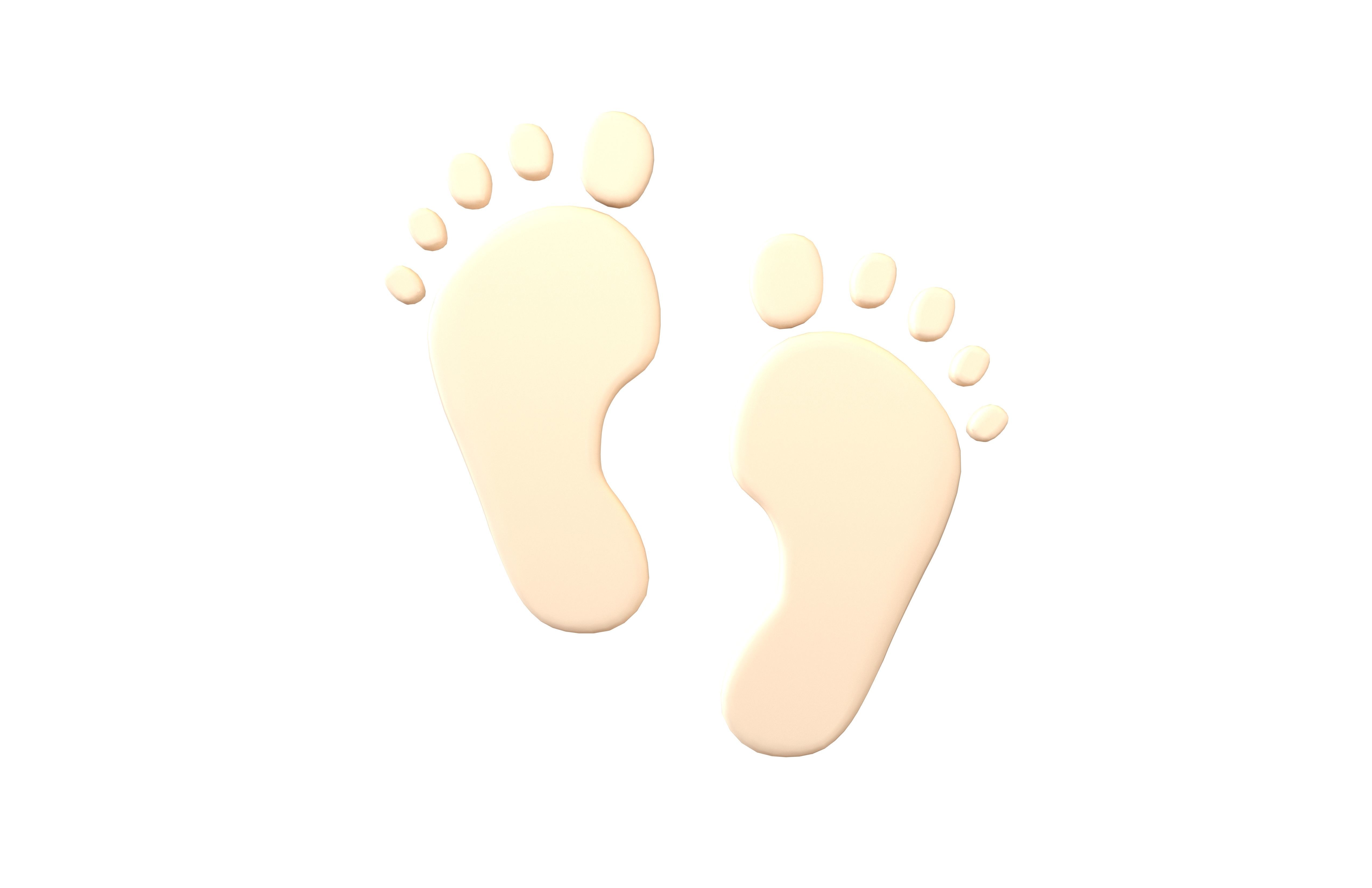 Footprints v3 002 Low-poly 3D model_2