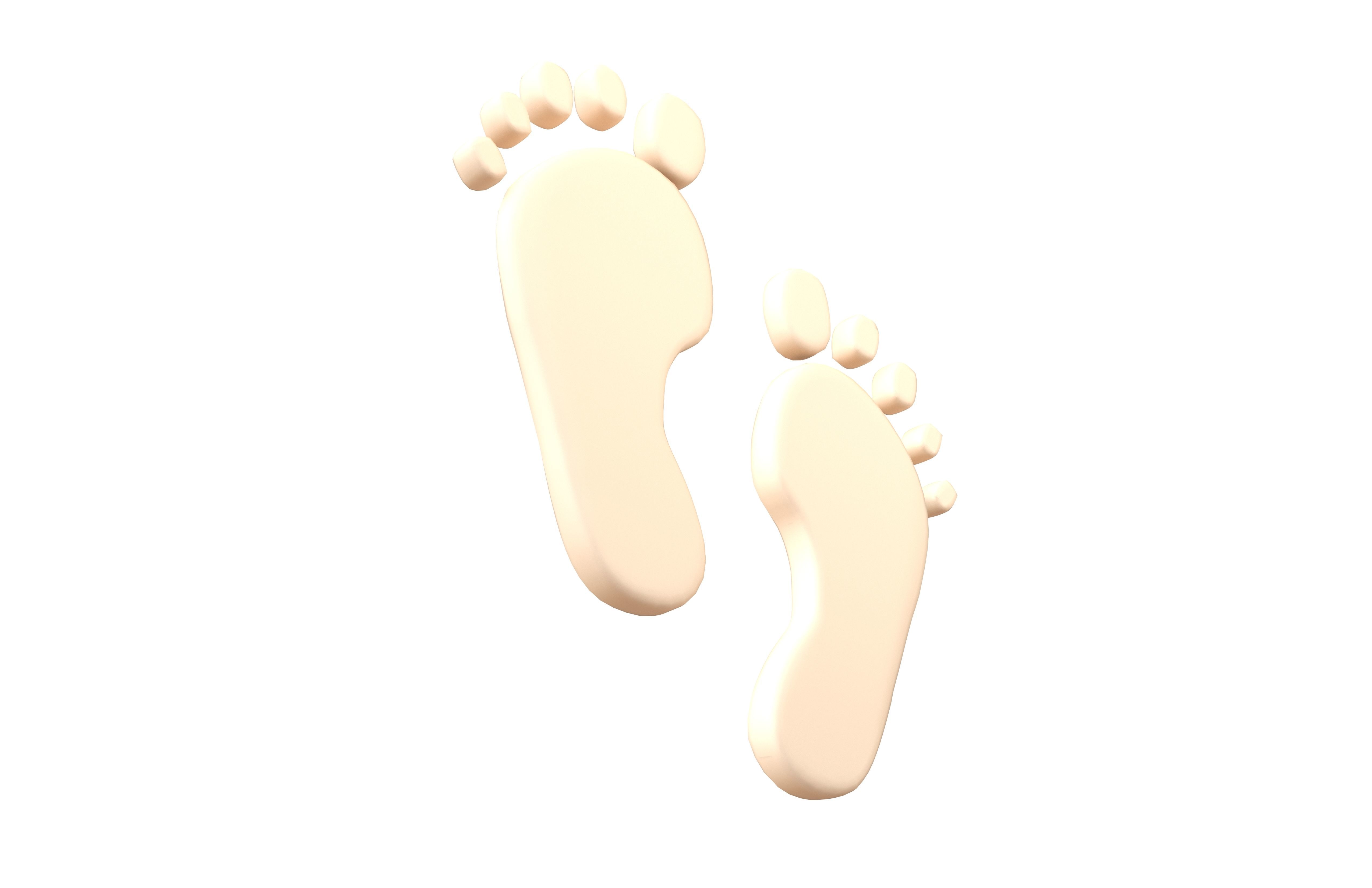 Footprints v3 002 Low-poly 3D model_3