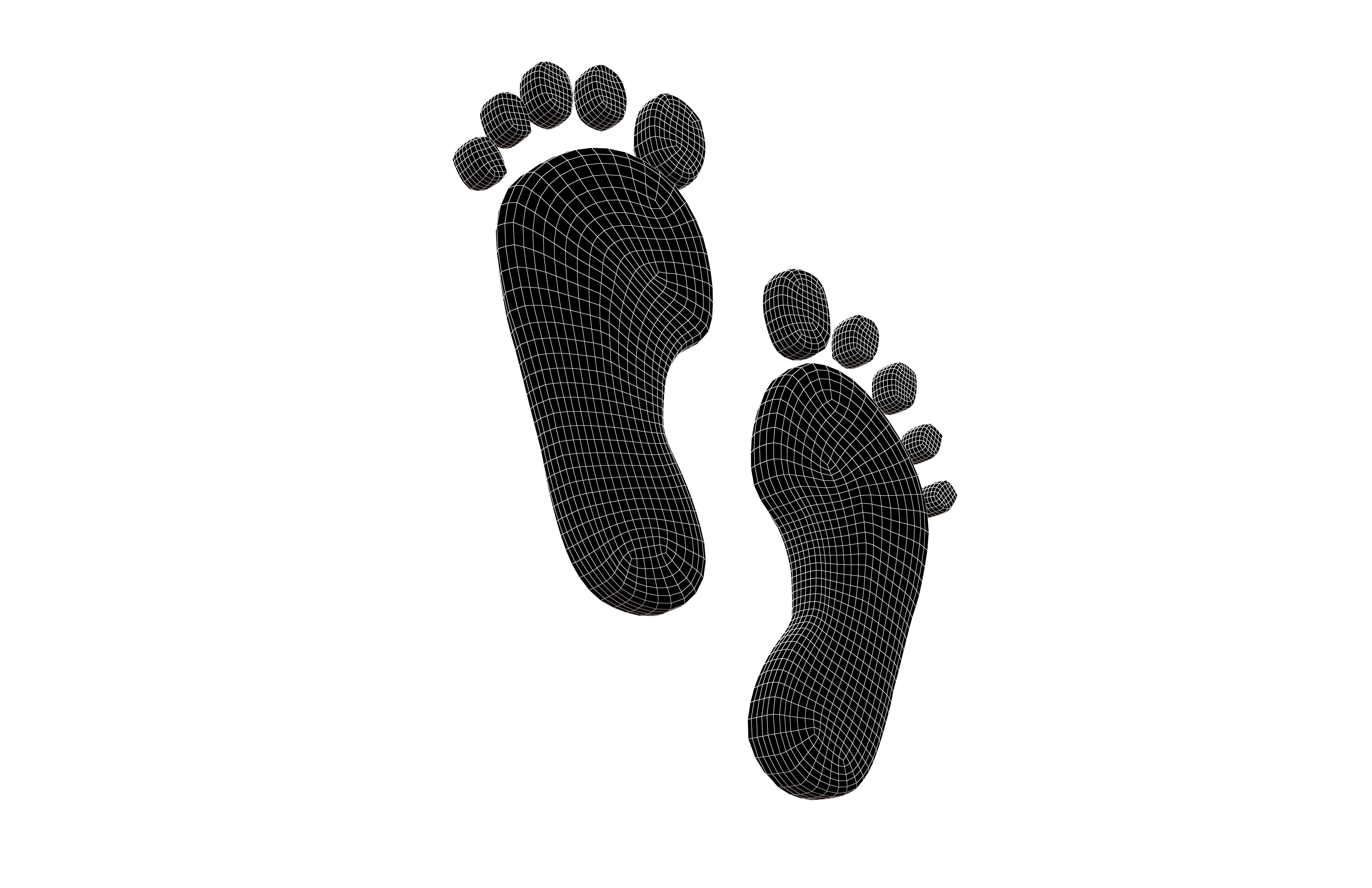 Footprints v3 002 Low-poly 3D model_7