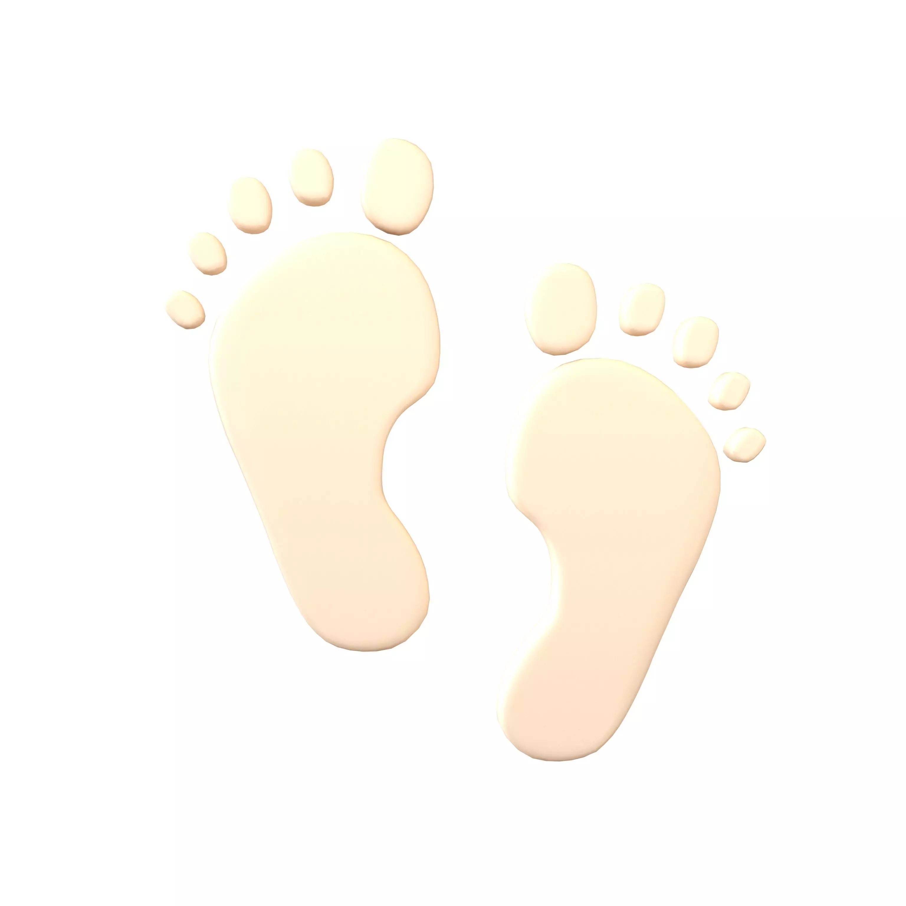 Footprints v3 002 Low-poly 3D model_0