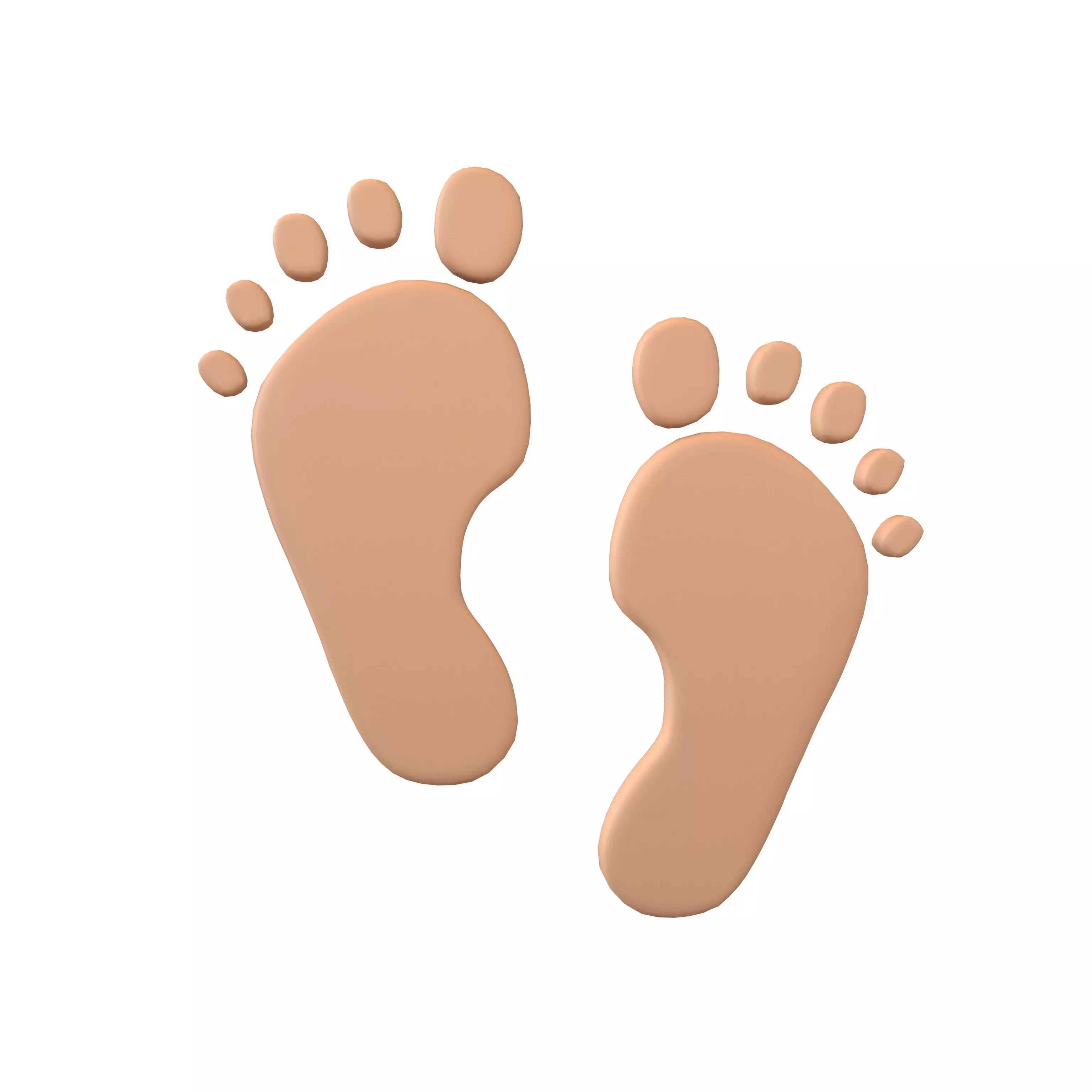 Footprints v3 004 Low-poly 3D model_0