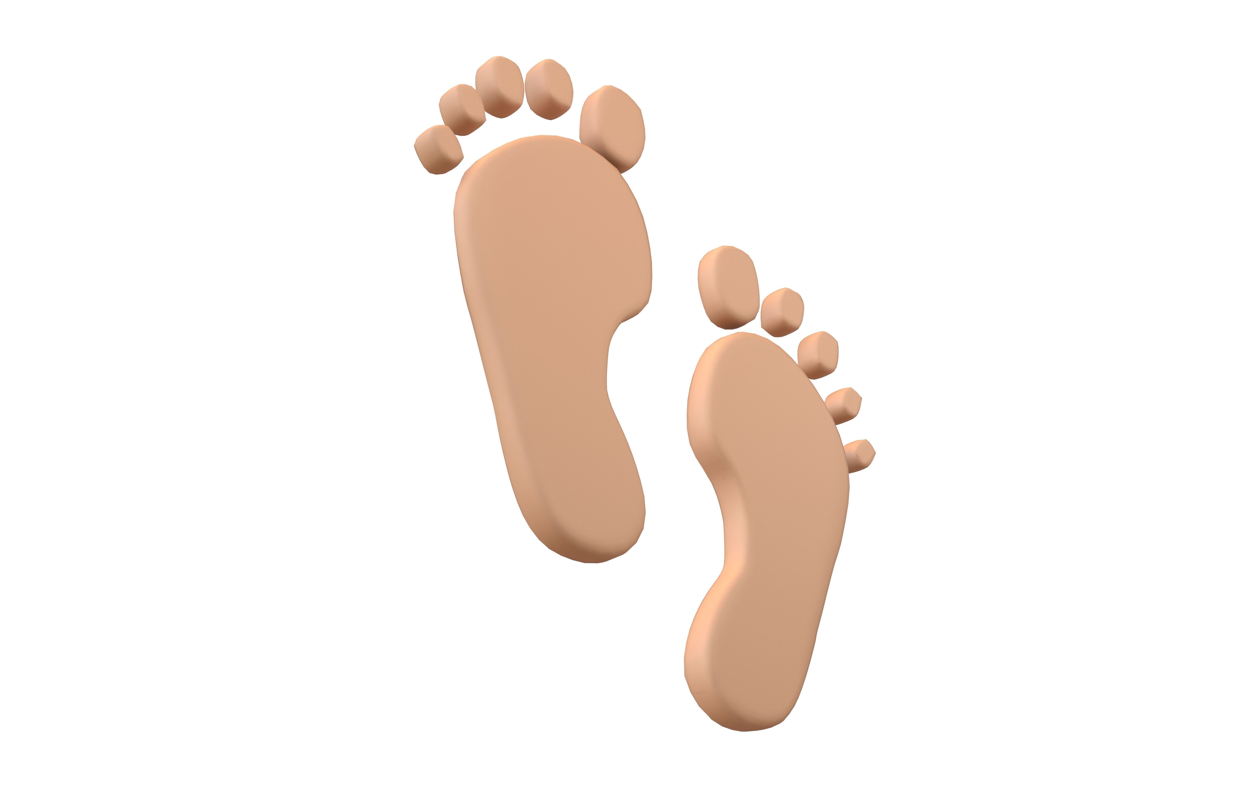 Footprints v3 004 Low-poly 3D model_3