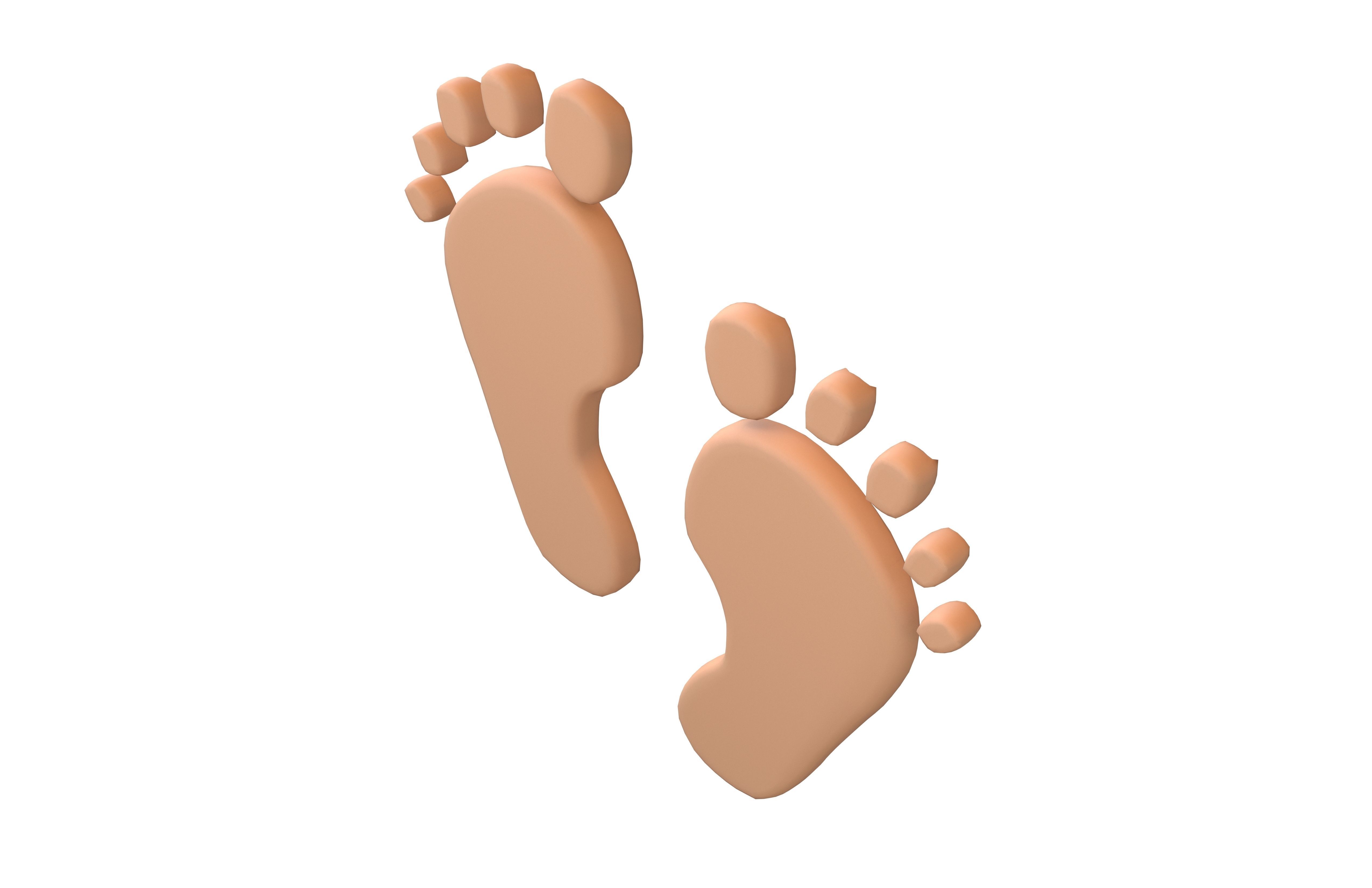 Footprints v3 004 Low-poly 3D model_2
