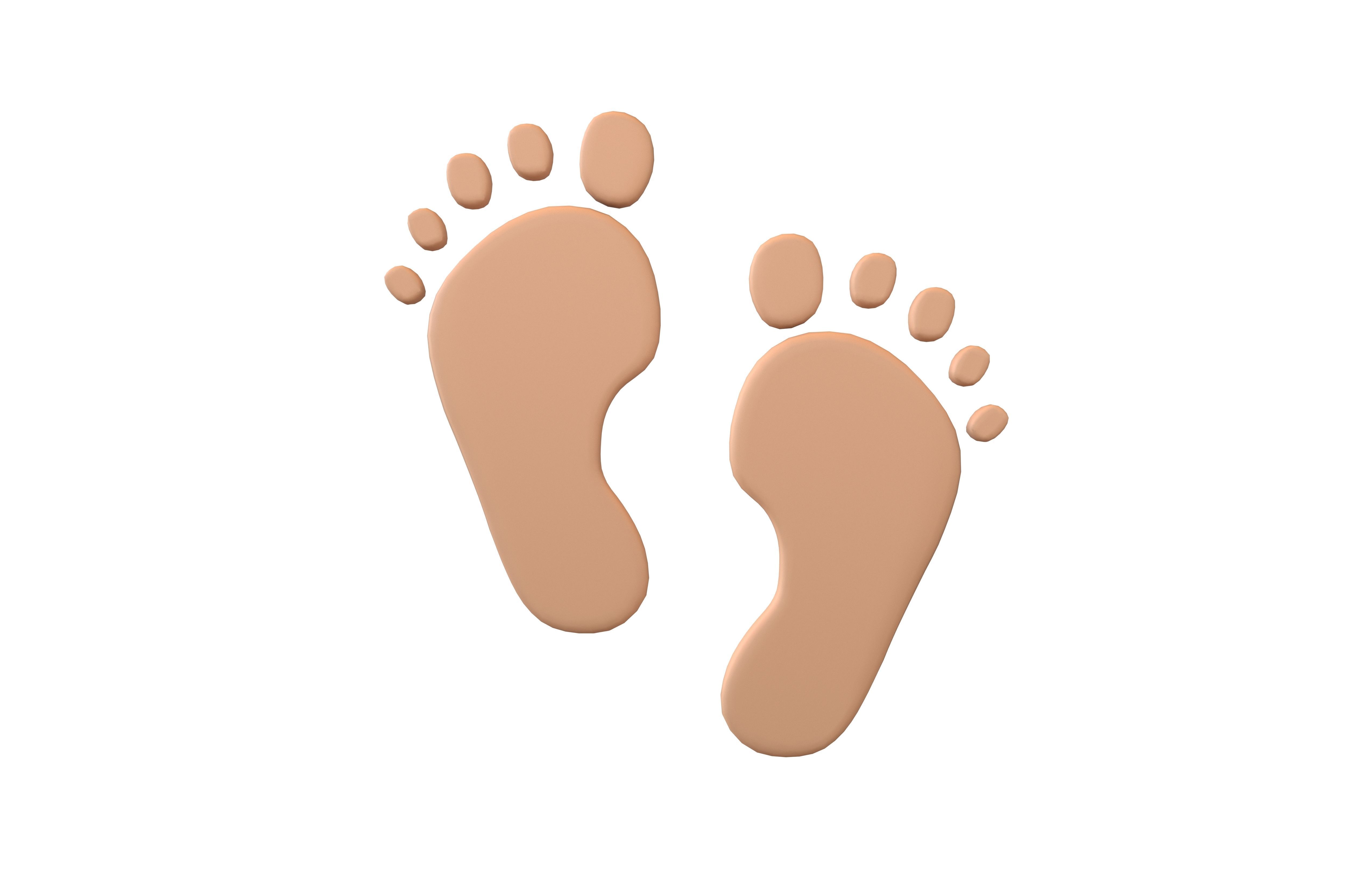 Footprints v3 004 Low-poly 3D model_1