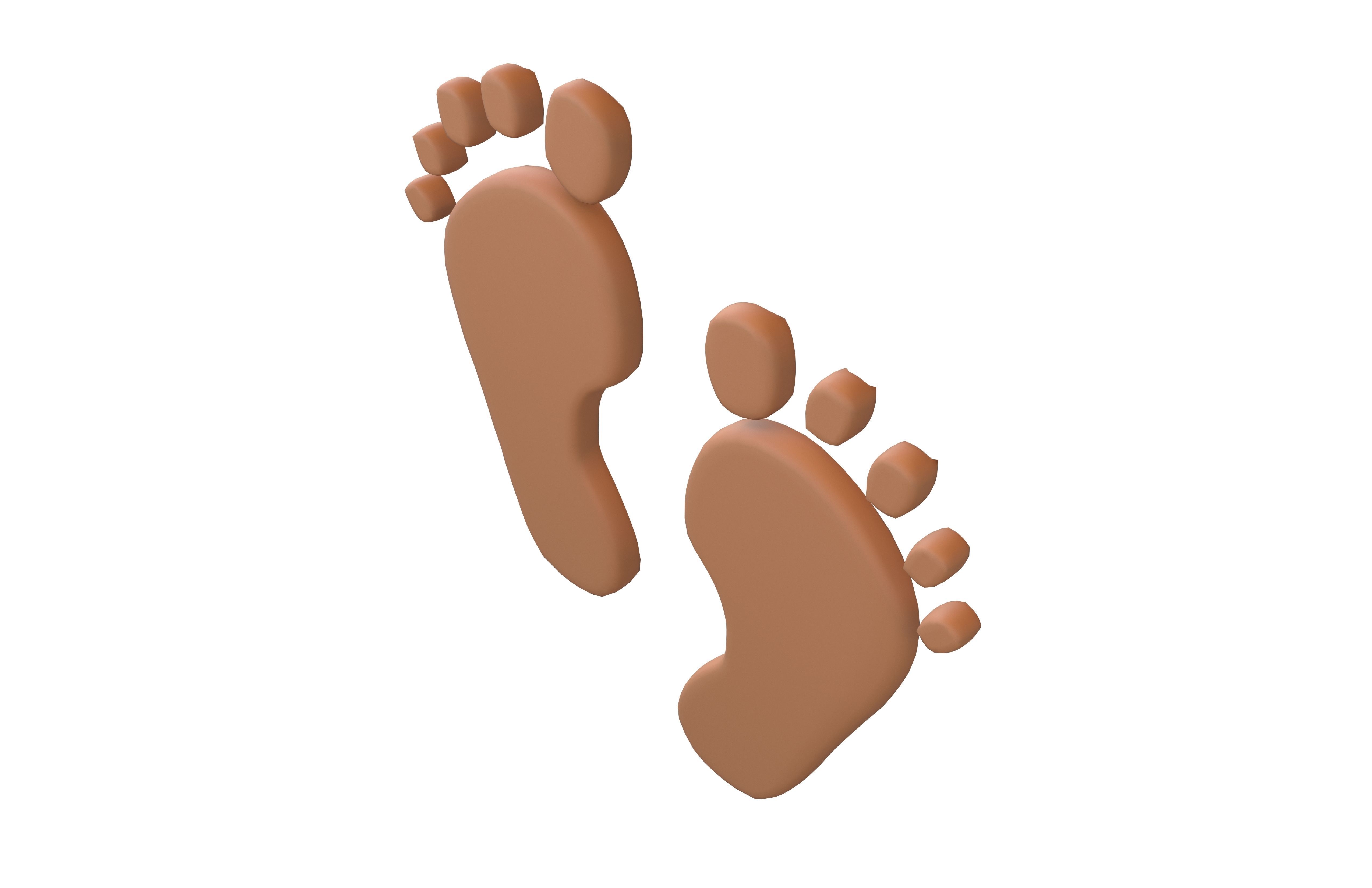 Footprints v3 005 Low-poly 3D model_1
