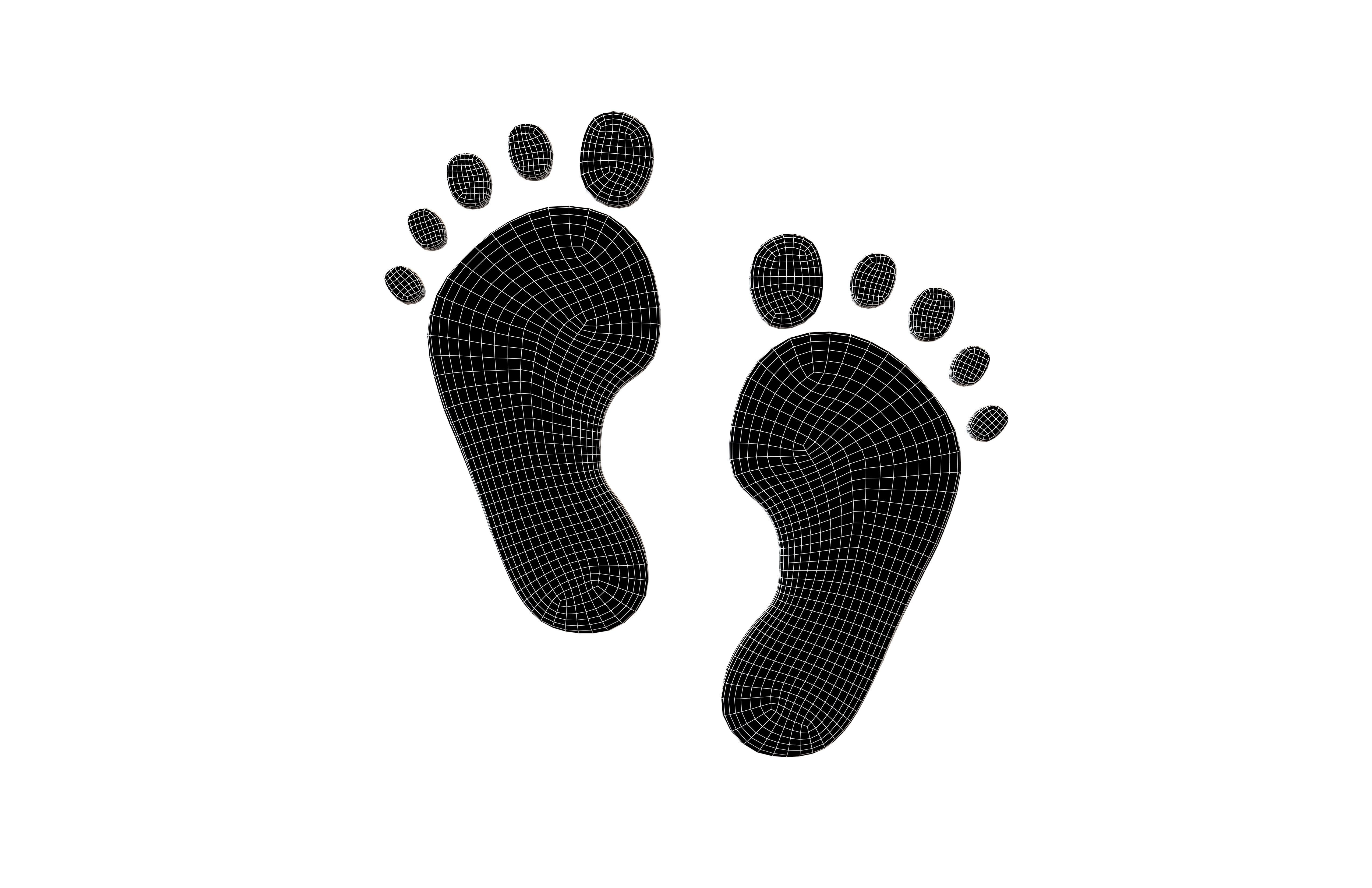 Footprints v3 005 Low-poly 3D model_5