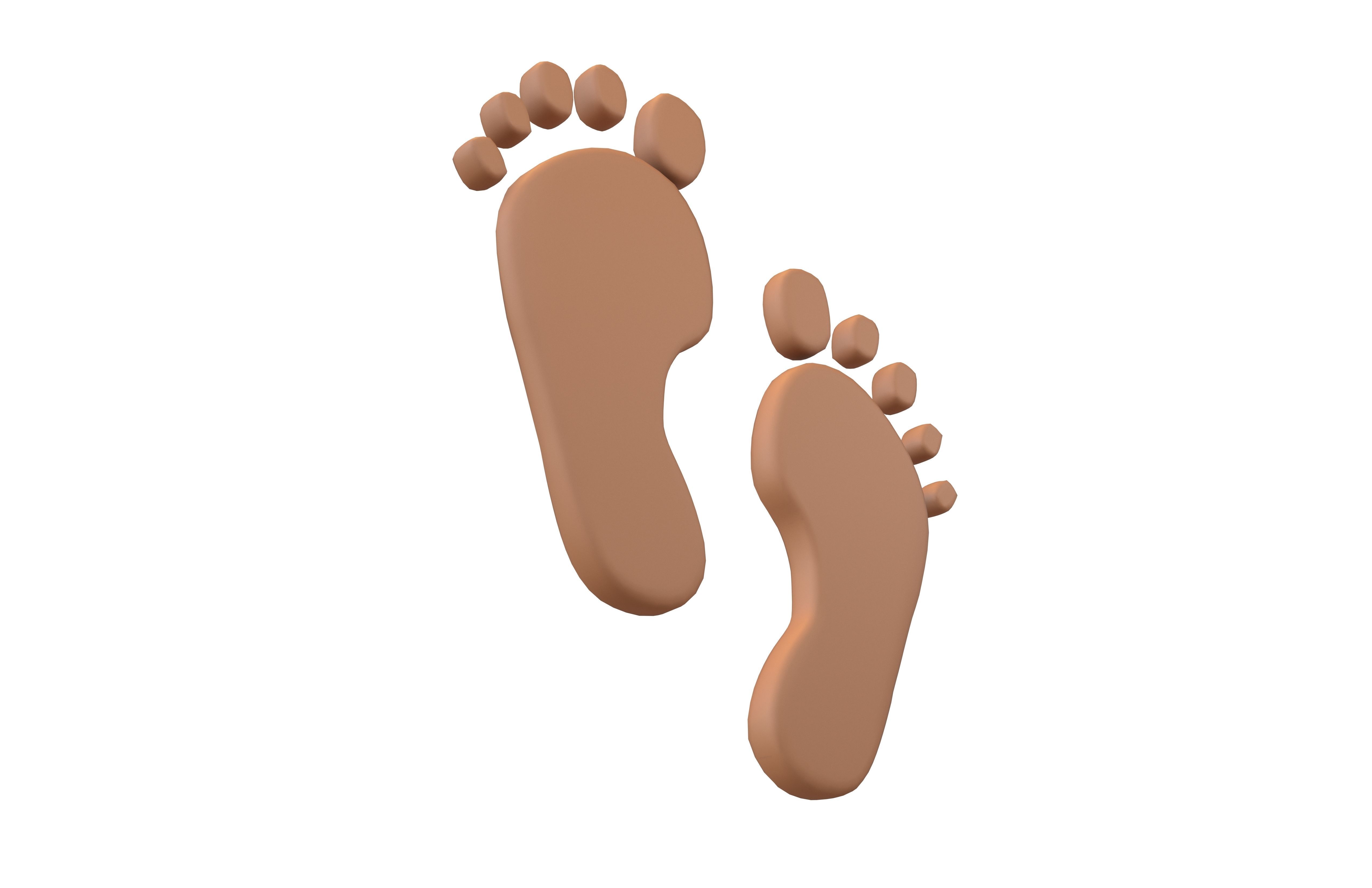 Footprints v3 005 Low-poly 3D model_3