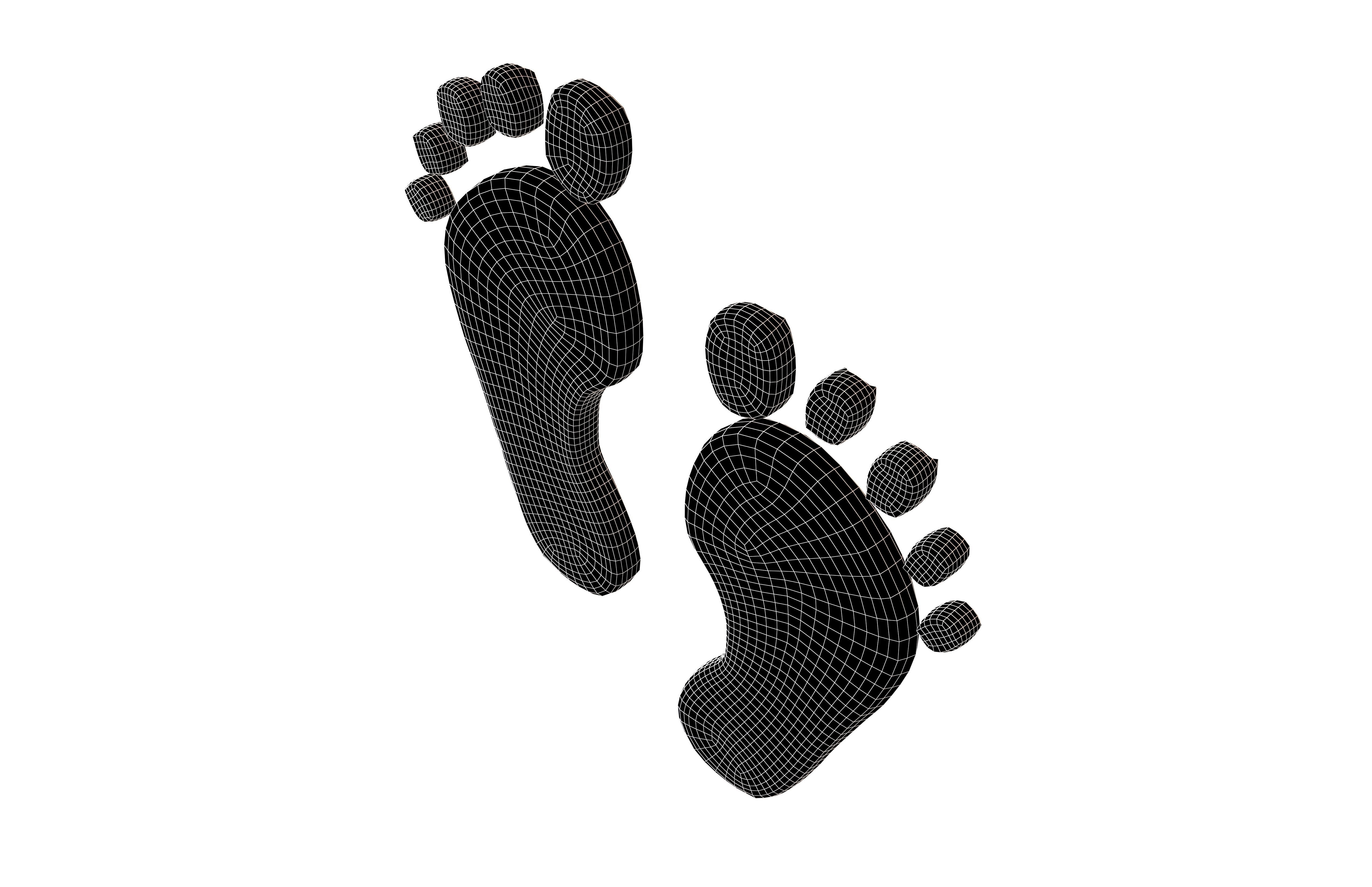 Footprints v3 005 Low-poly 3D model_6