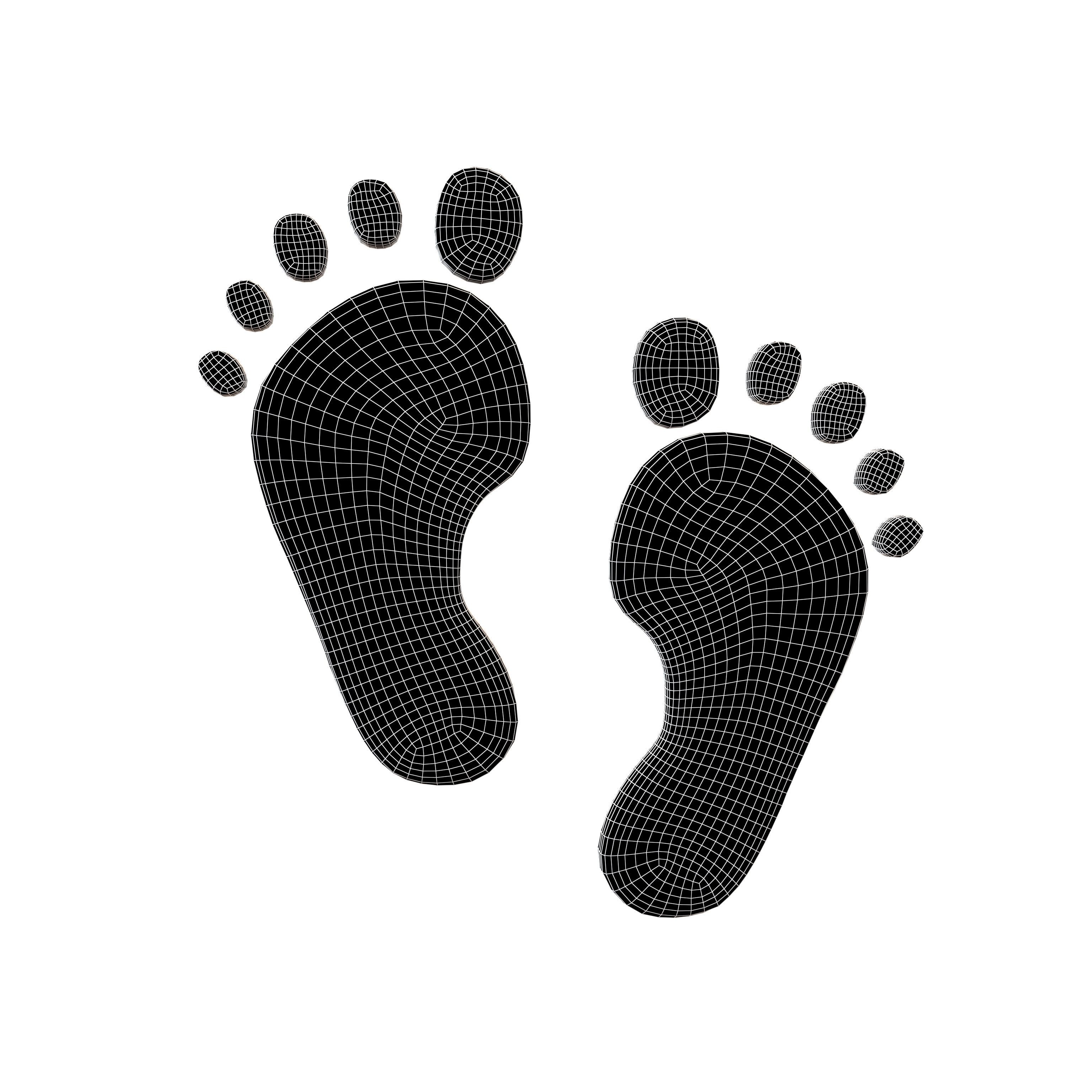 Footprints v3 005 Low-poly 3D model_4