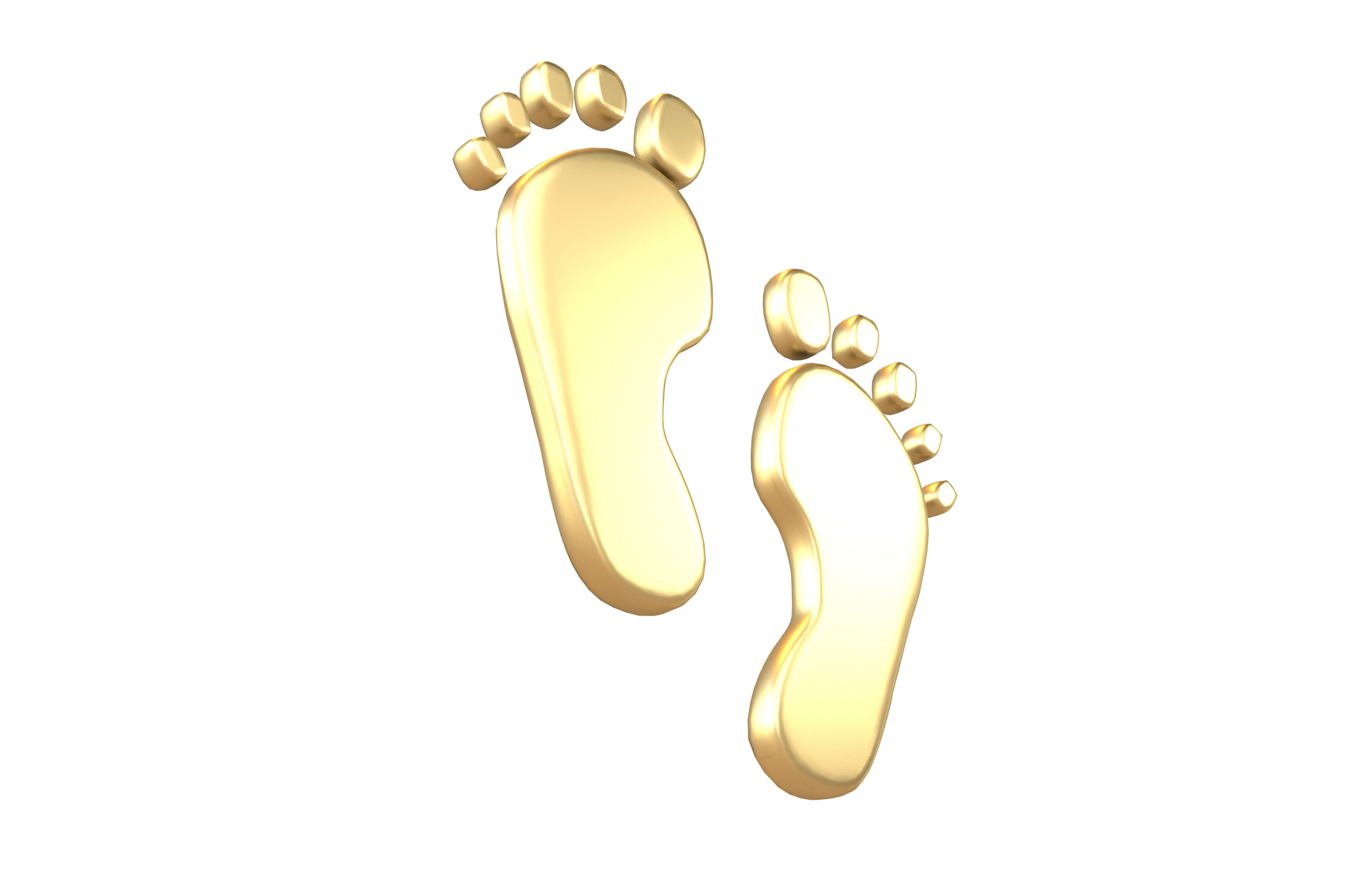 Footprints v3 007 Low-poly 3D model_3