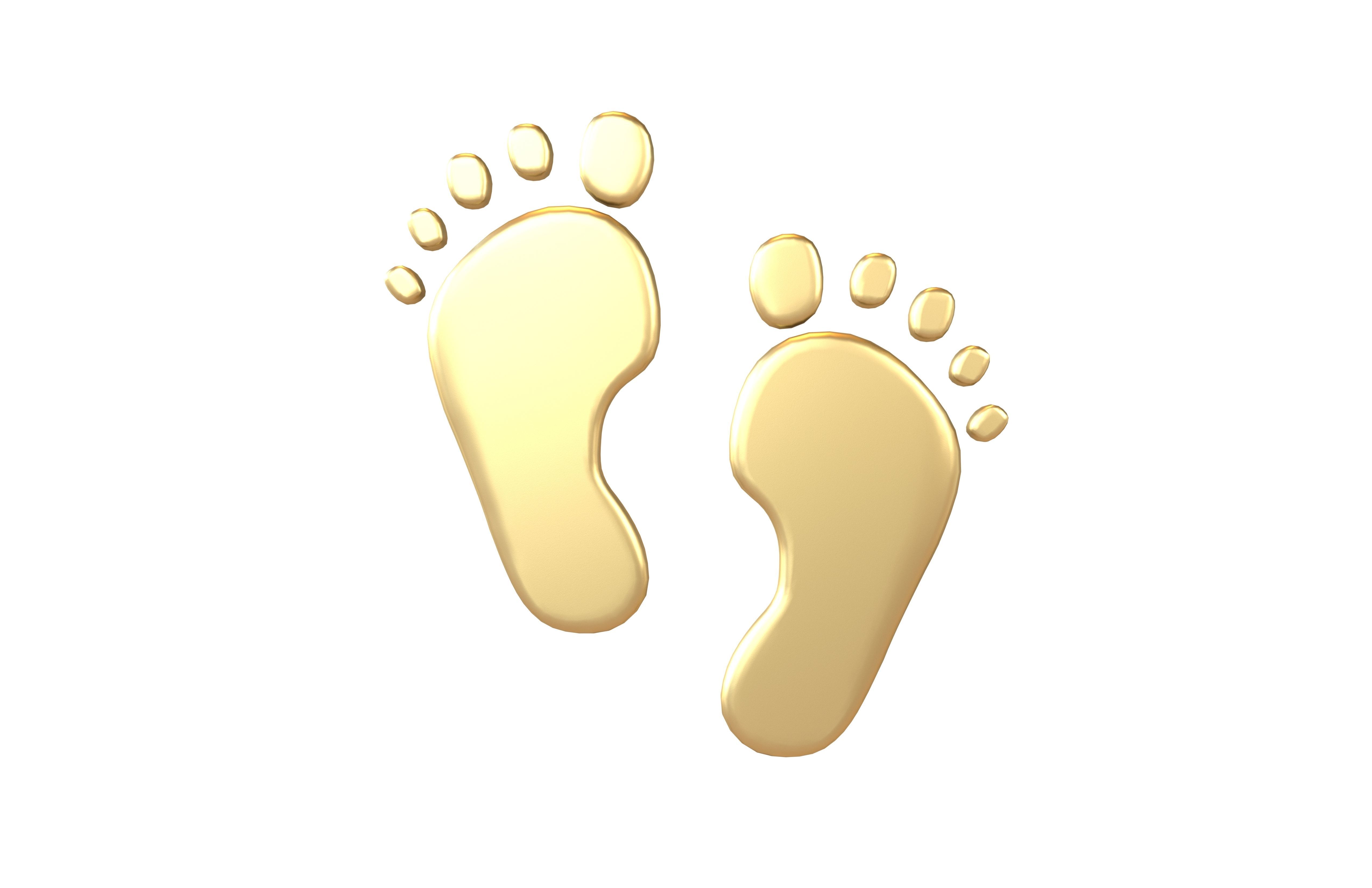 Footprints v3 007 Low-poly 3D model_1