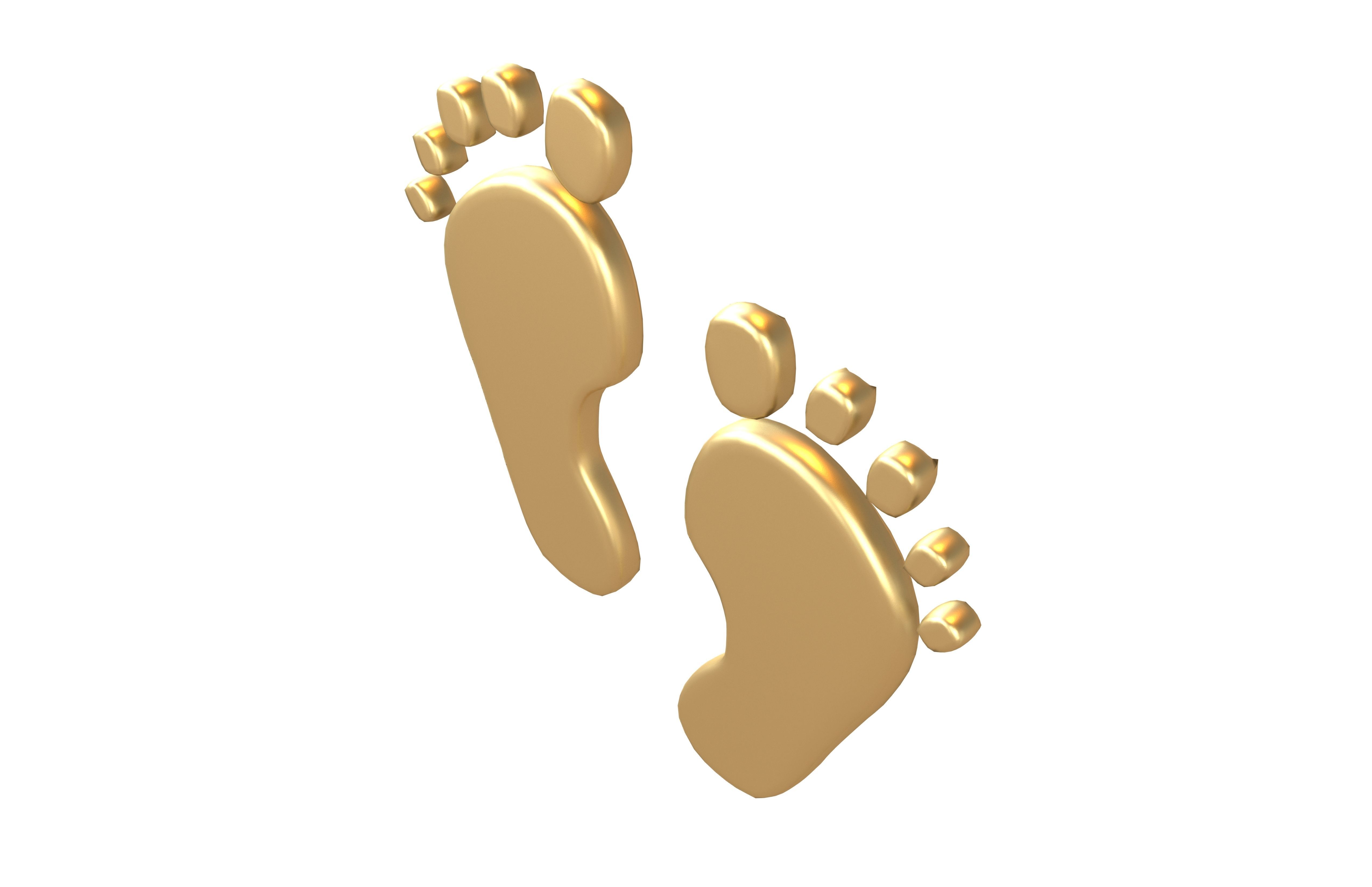 Footprints v3 007 Low-poly 3D model_2