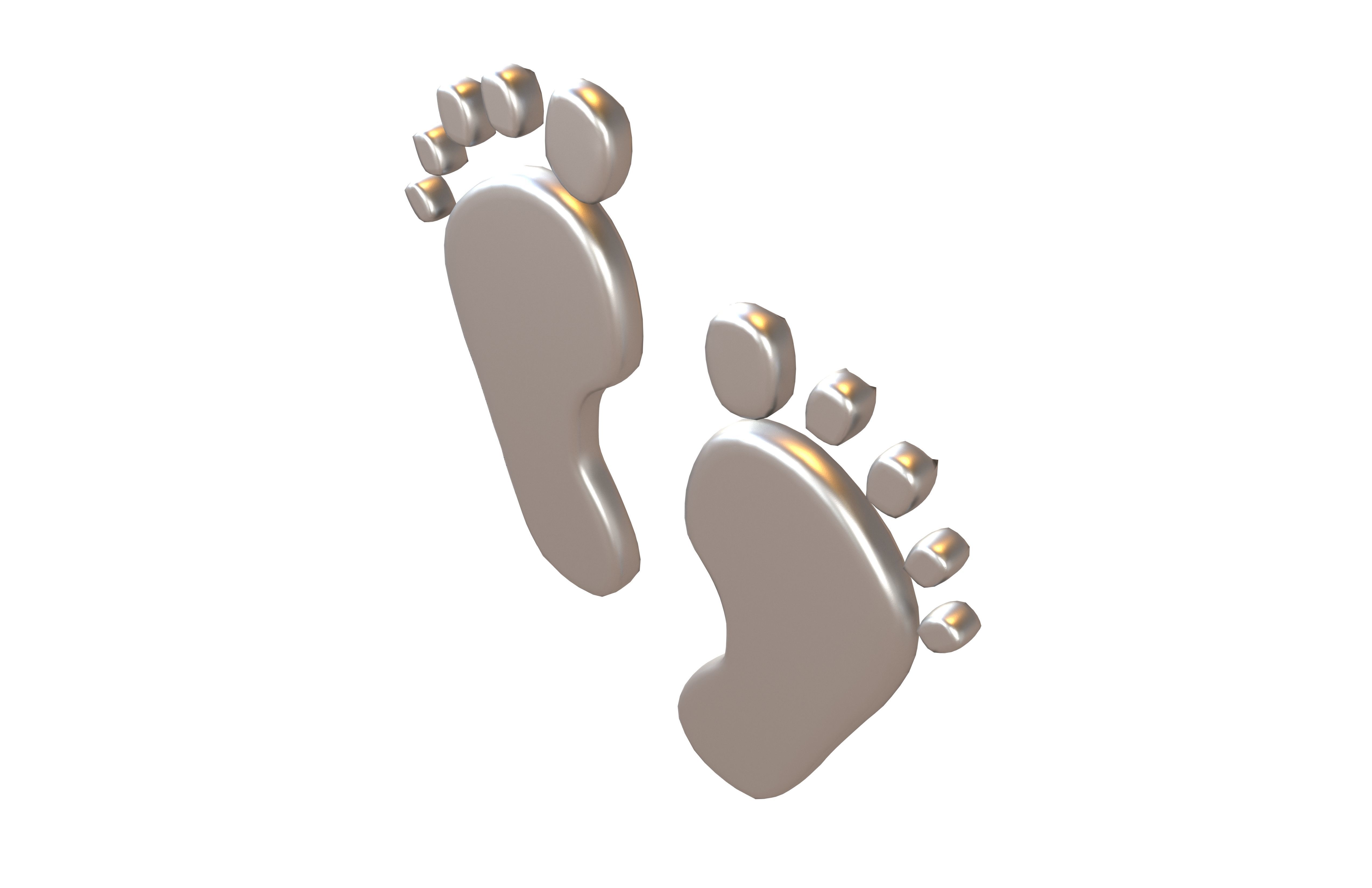 Footprints v3 008 Low-poly 3D model_2