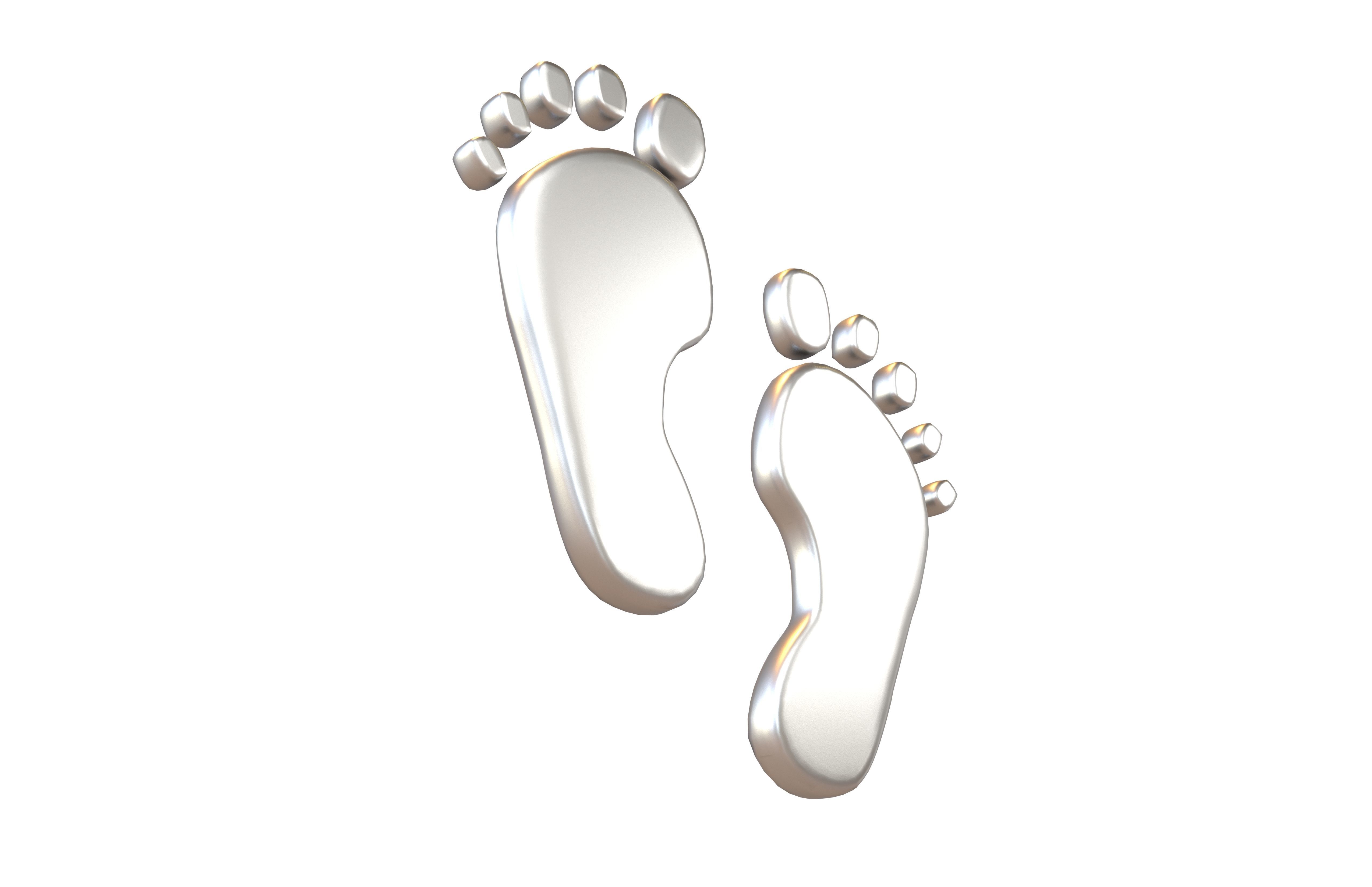 Footprints v3 008 Low-poly 3D model_3