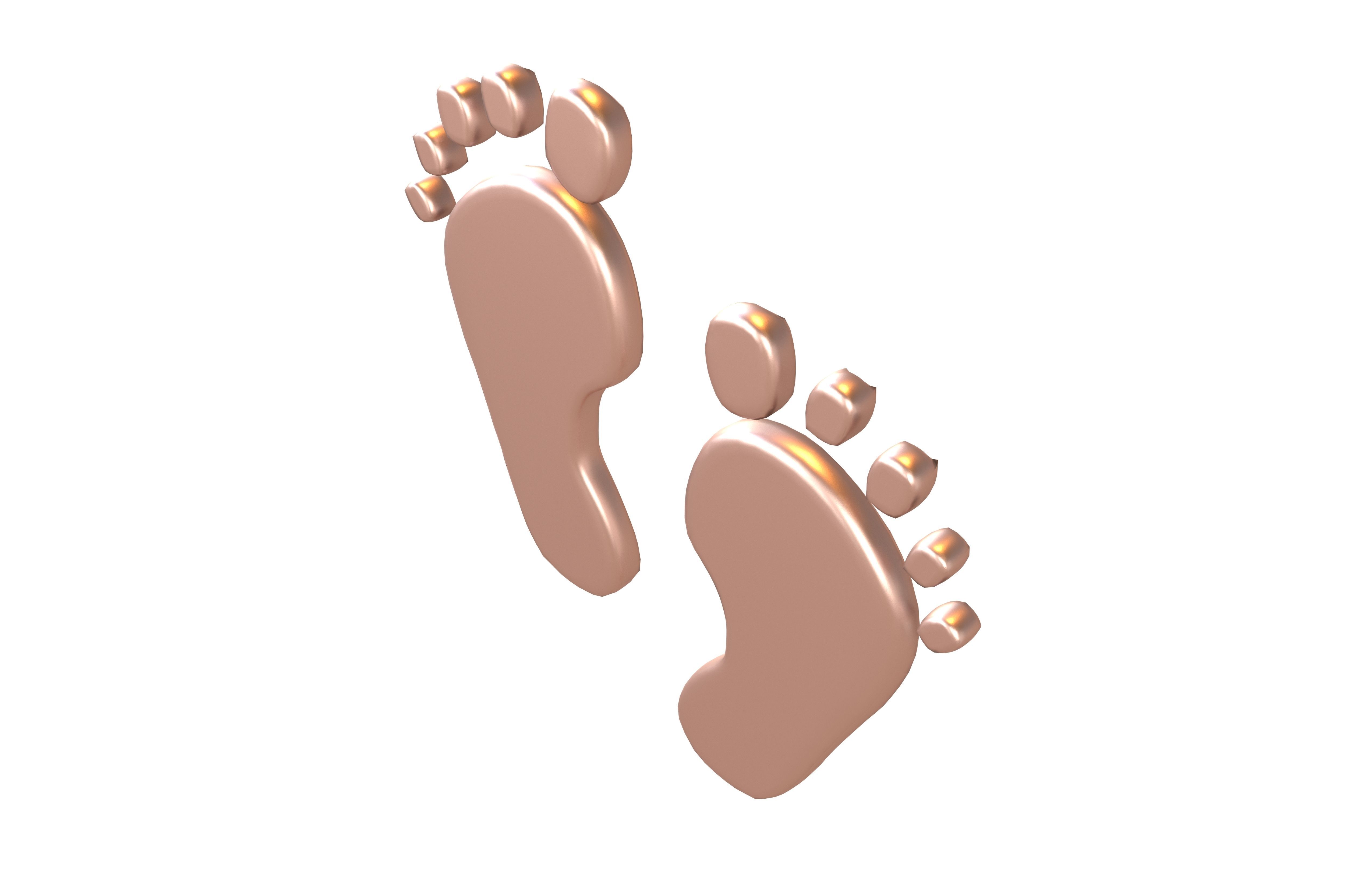 Footprints v3 009 Low-poly 3D model_2