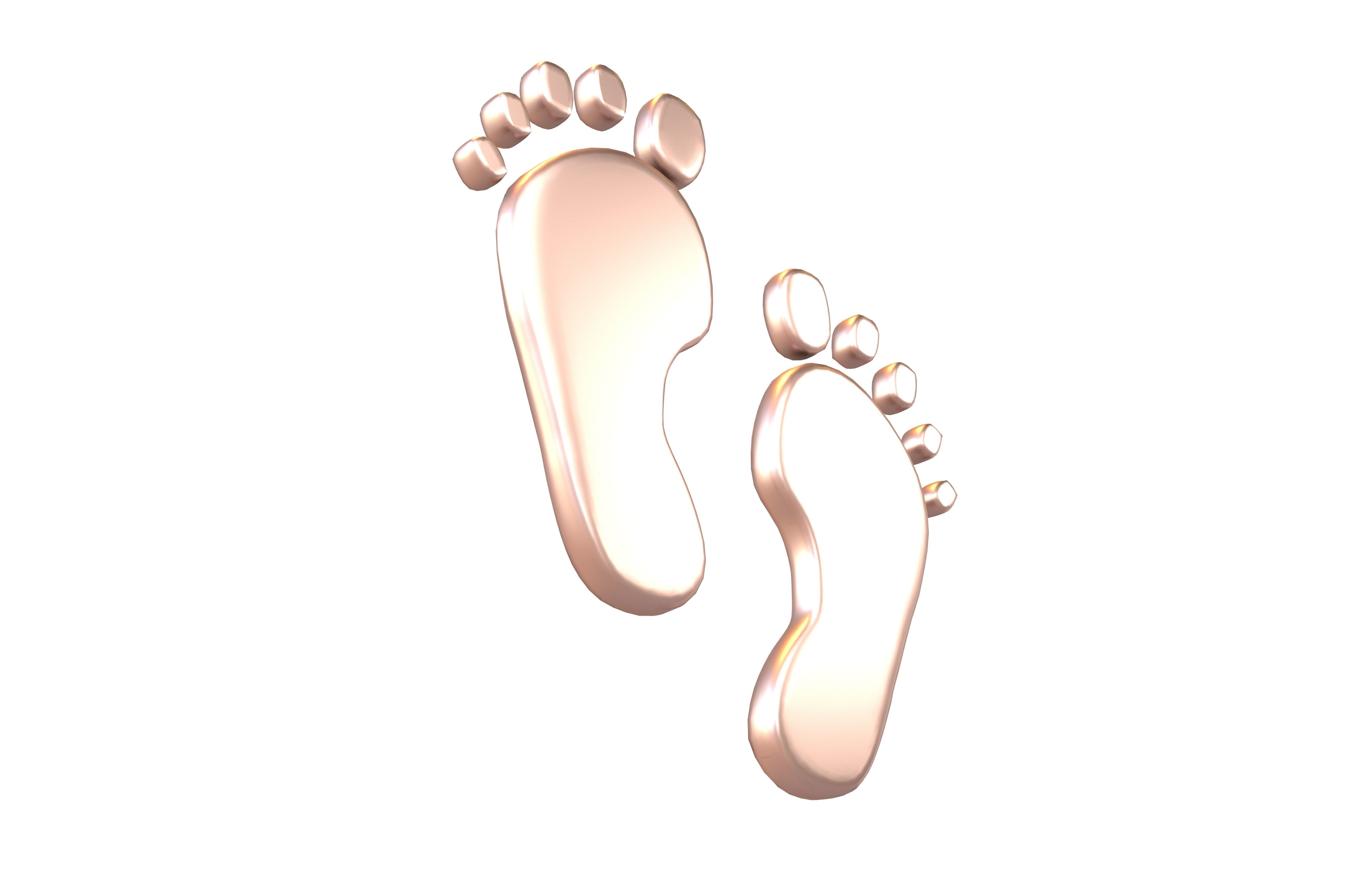 Footprints v3 009 Low-poly 3D model_3