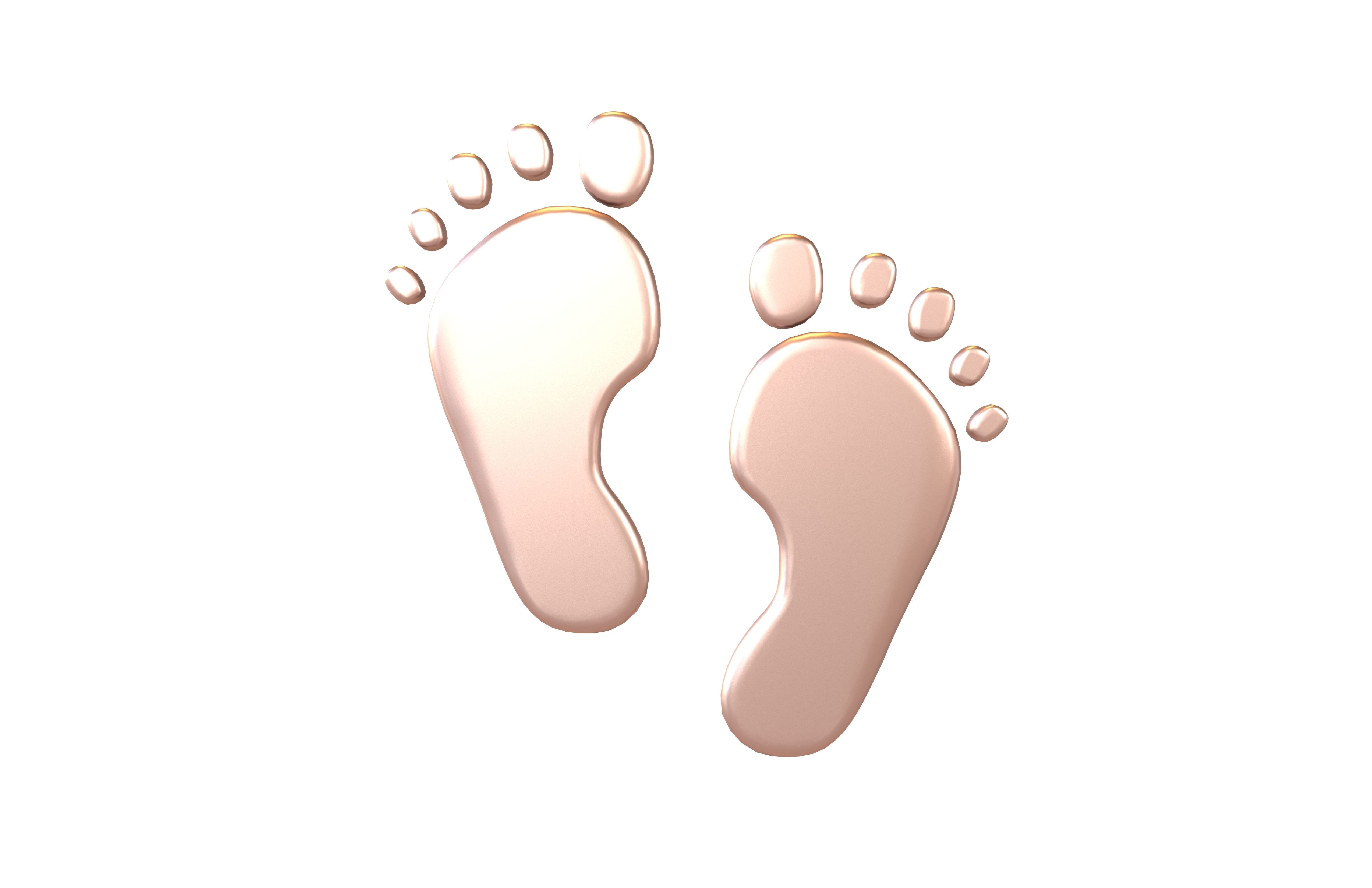 Footprints v3 009 Low-poly 3D model_1