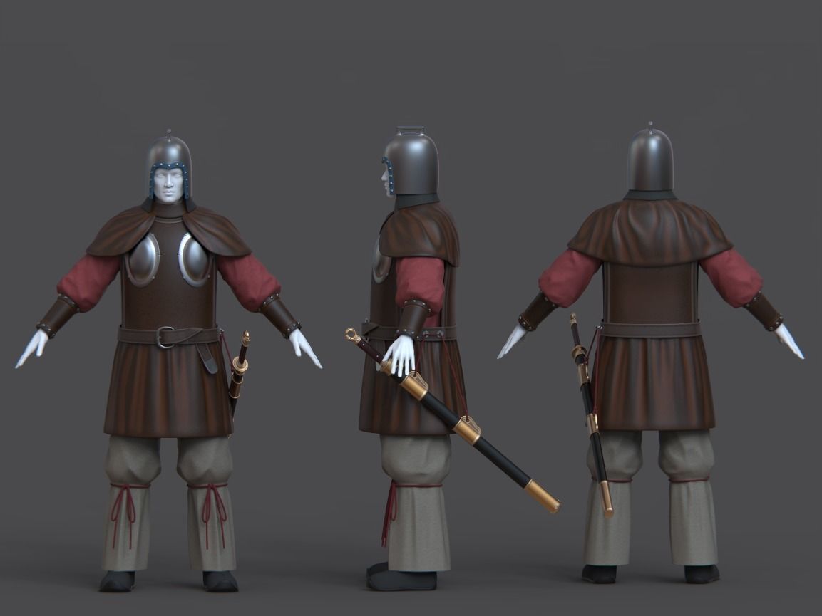 07-Ancient Chinese Armor-Sui Dynasty 3D model_2