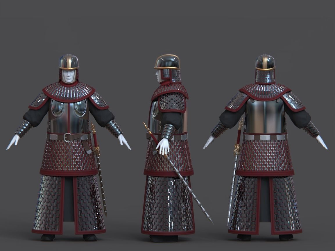 07-Ancient Chinese Armor-Sui Dynasty 3D model_8