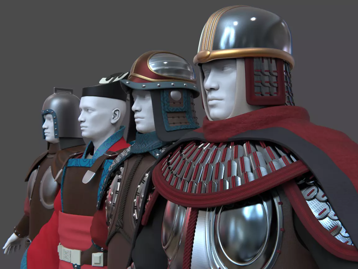 07-Ancient Chinese Armor-Sui Dynasty 3D model_0