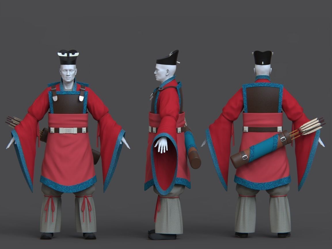 07-Ancient Chinese Armor-Sui Dynasty 3D model_6