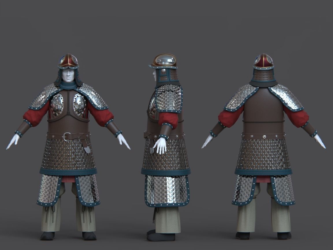 07-Ancient Chinese Armor-Sui Dynasty 3D model_4