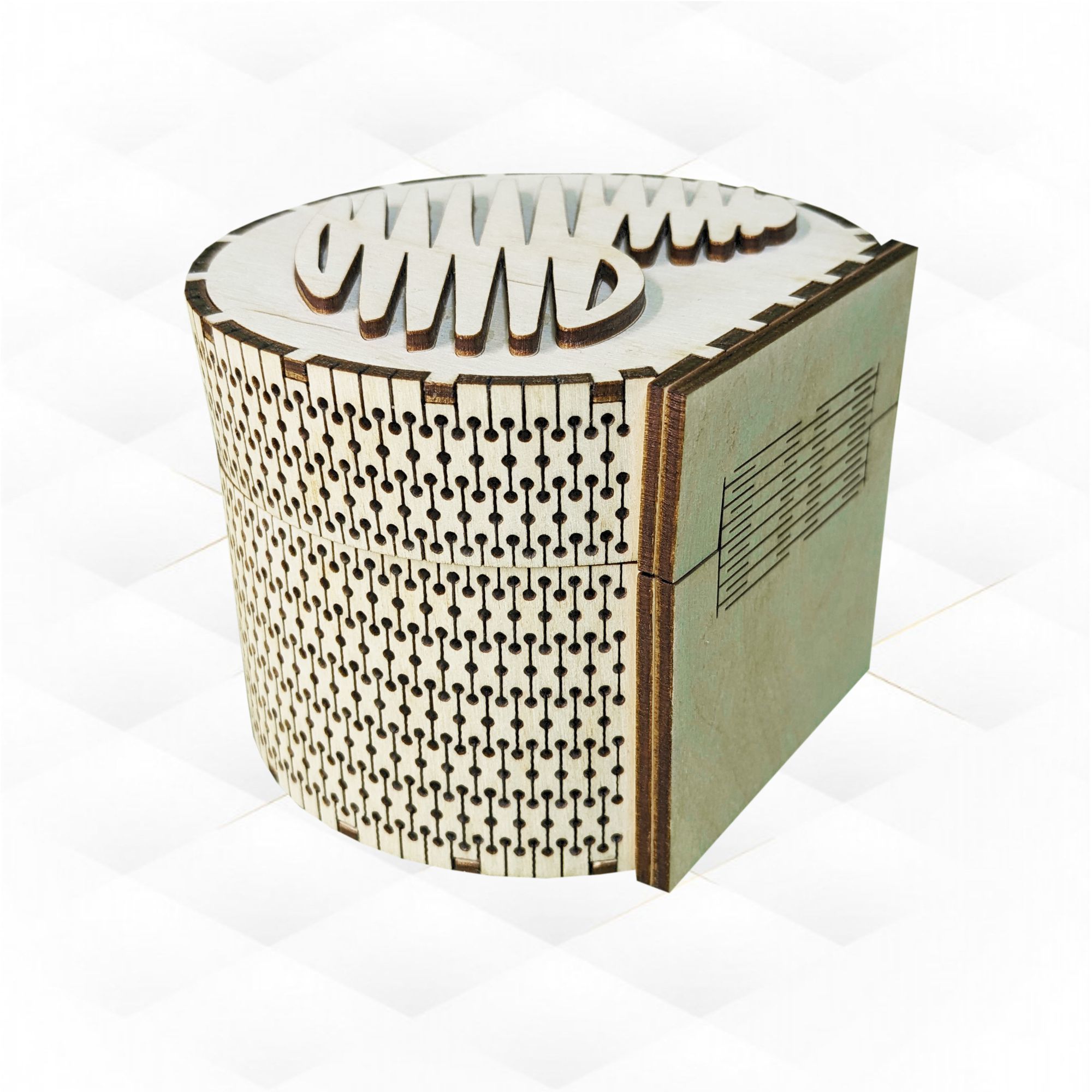 Gift jewelry box with lid svg dxf design laser cut 3D print model_1