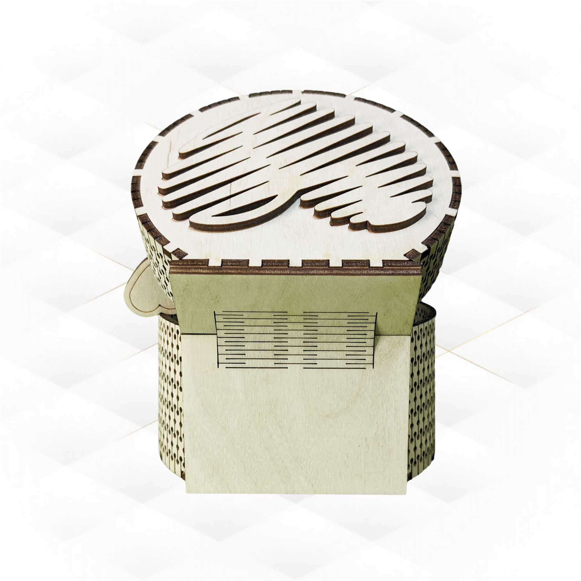 Gift jewelry box with lid svg dxf design laser cut 3D print model_4