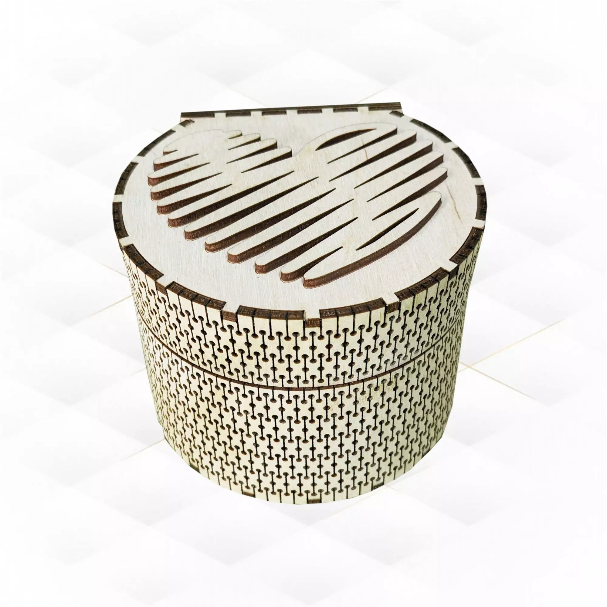 Gift jewelry box with lid svg dxf design laser cut 3D print model_0