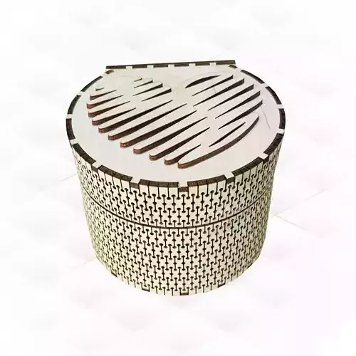 Gift jewelry box with lid svg dxf design laser cut 3D print model