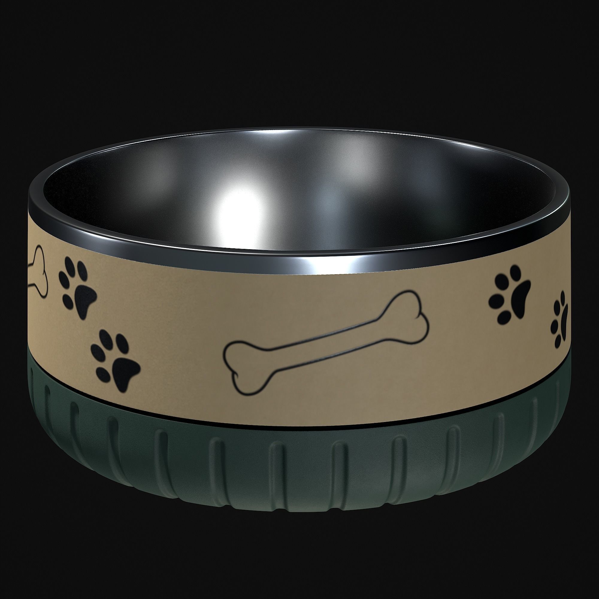 Dog bowl 3D model_14