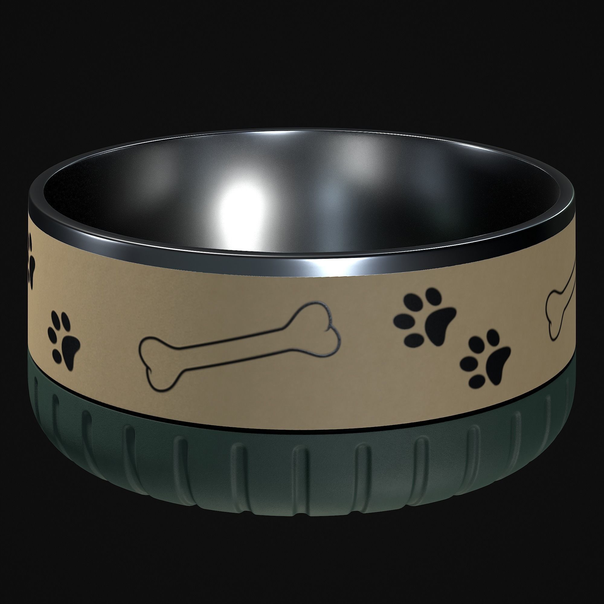 Dog bowl 3D model_6