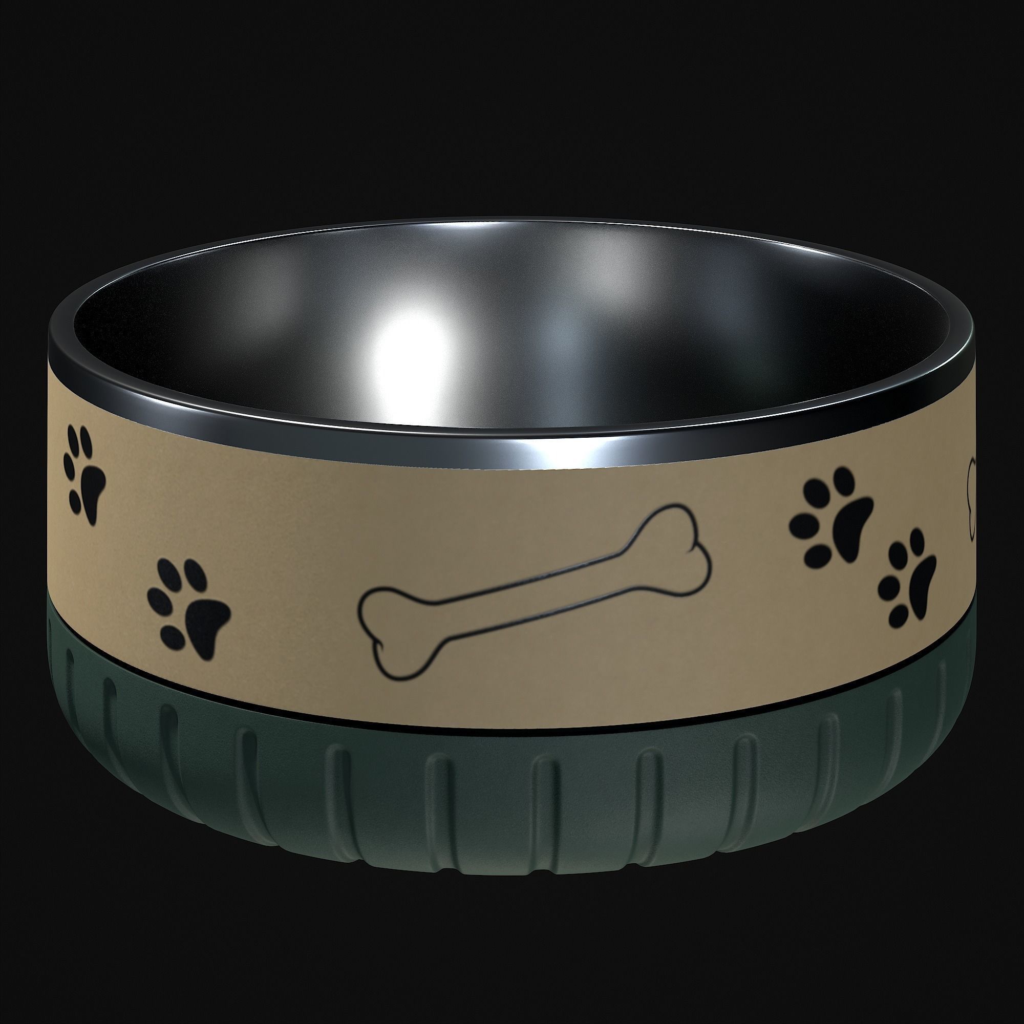 Dog bowl 3D model_7