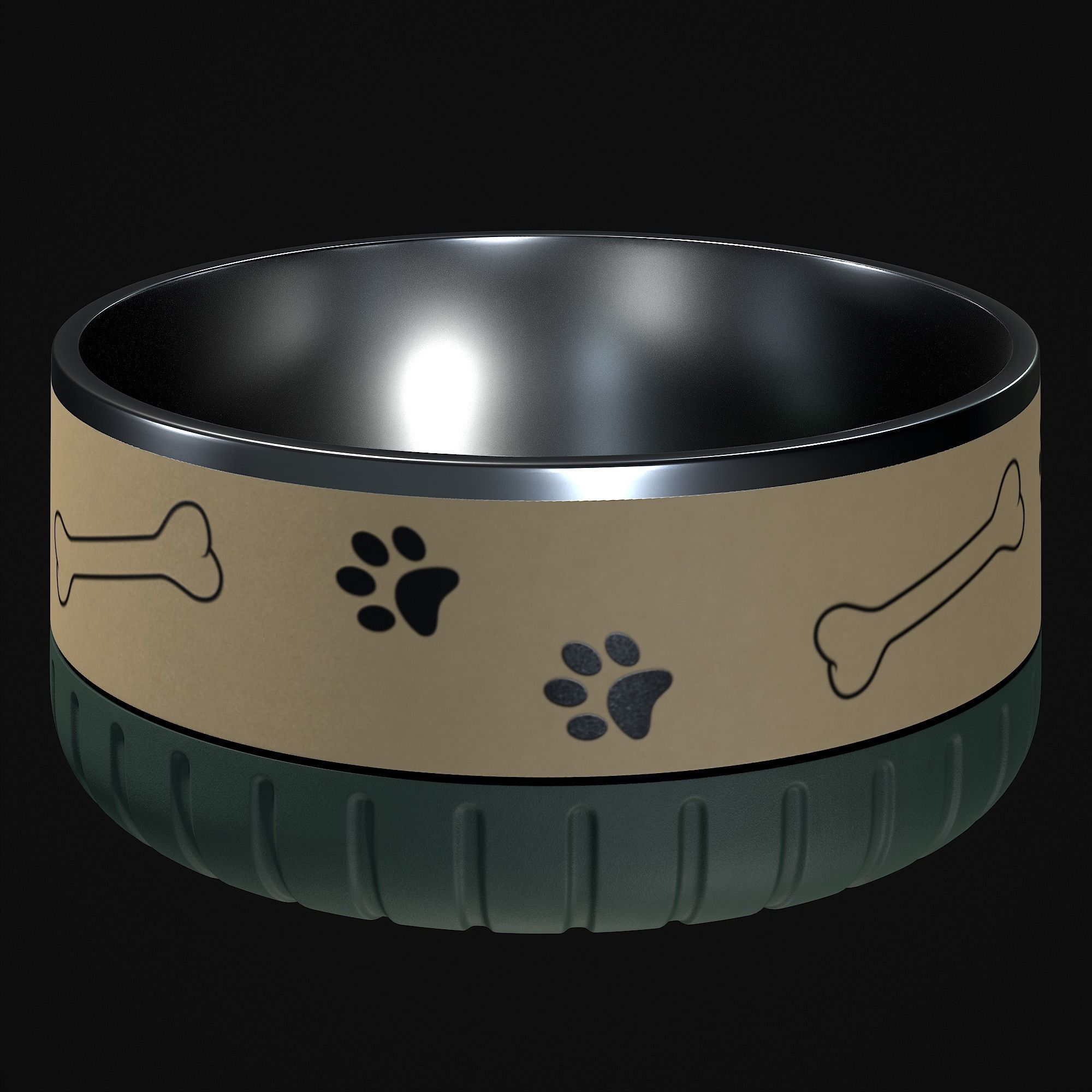 Dog bowl 3D model_10