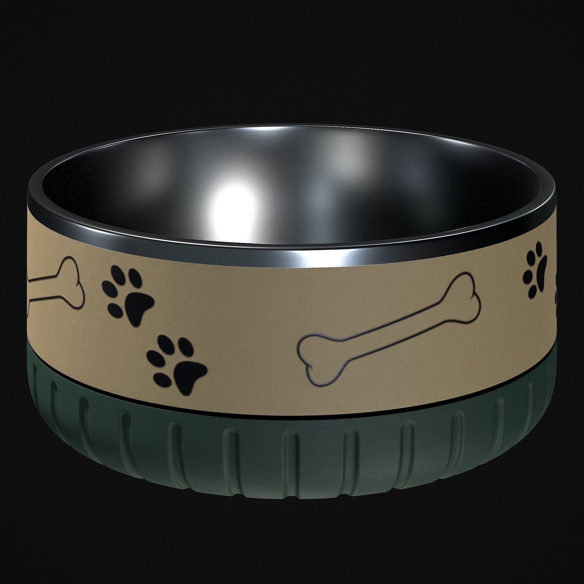 Dog bowl 3D model_15