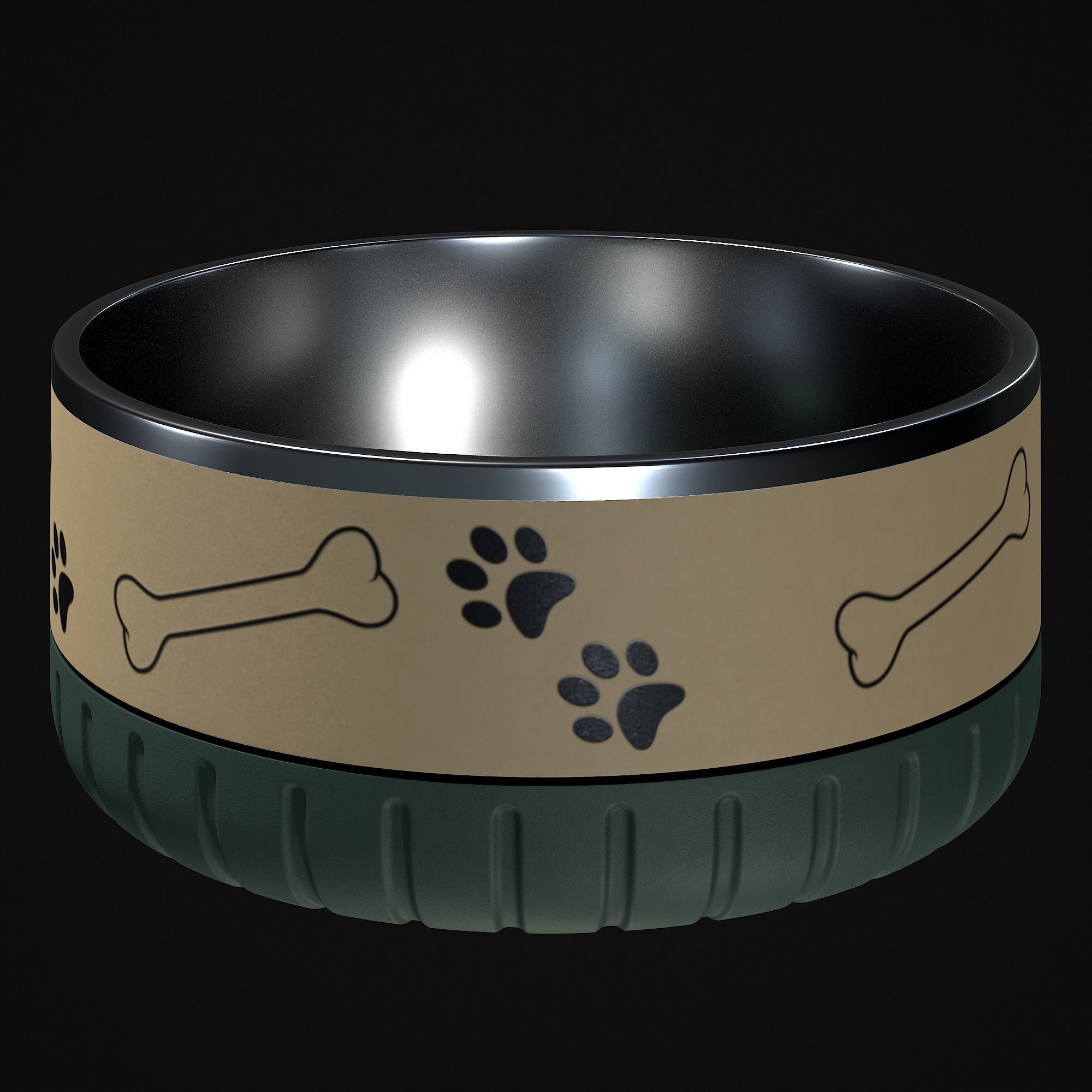 Dog bowl 3D model_17
