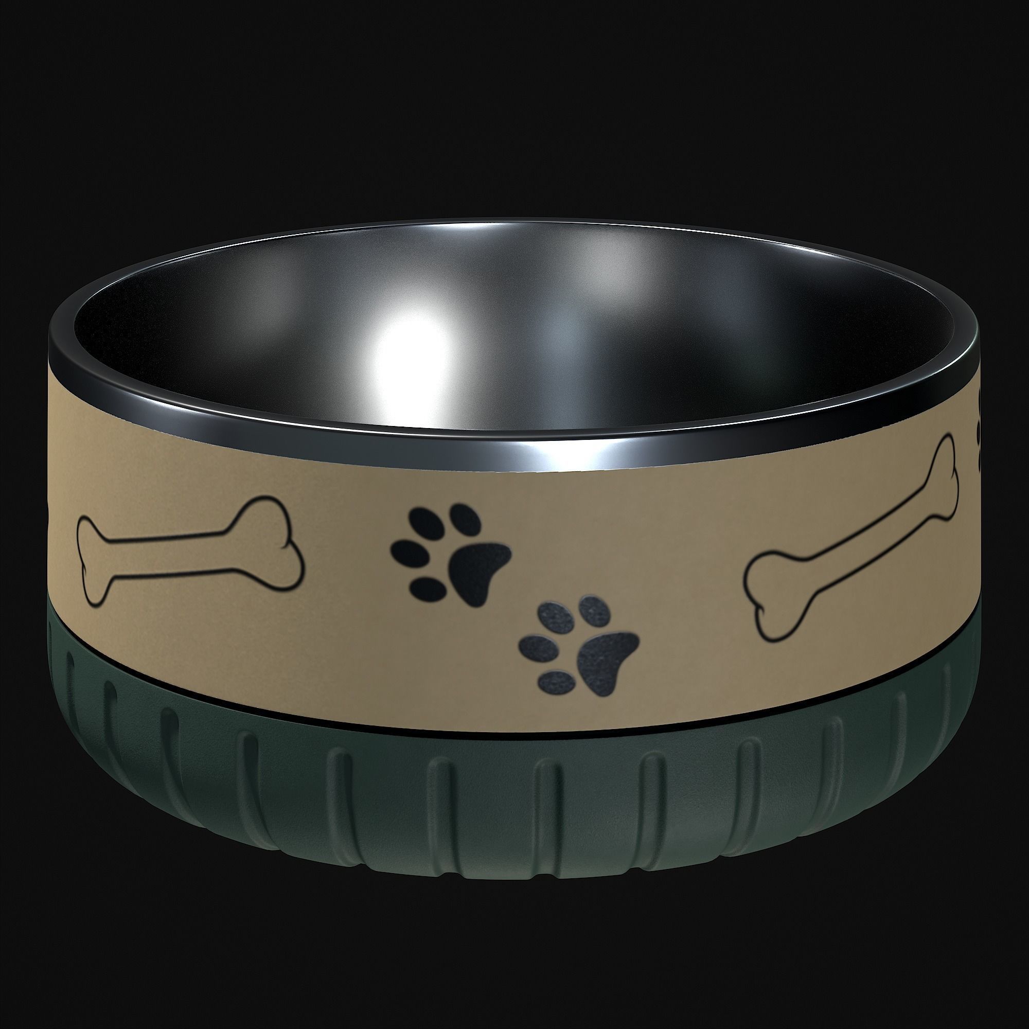 Dog bowl 3D model_28