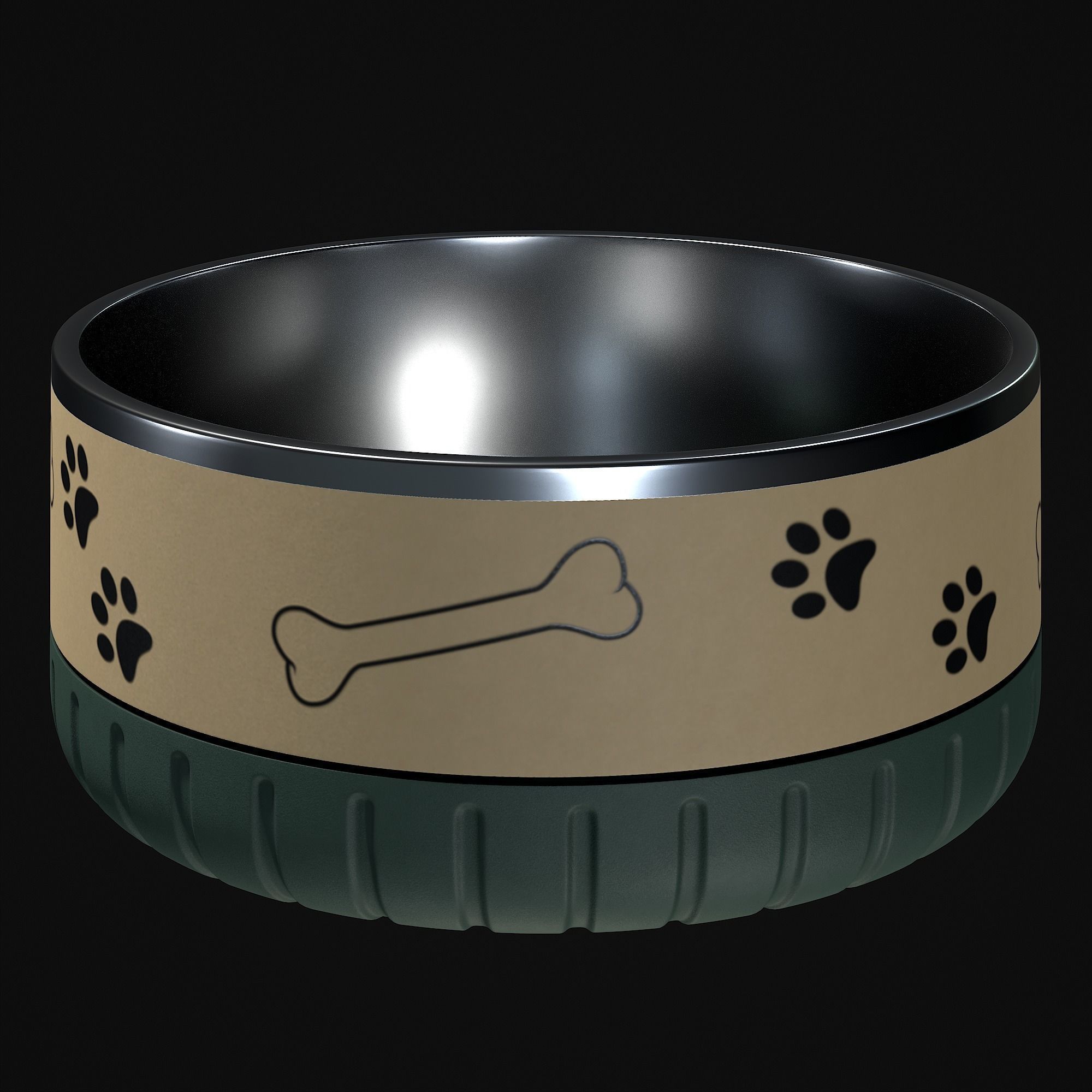 Dog bowl 3D model_13