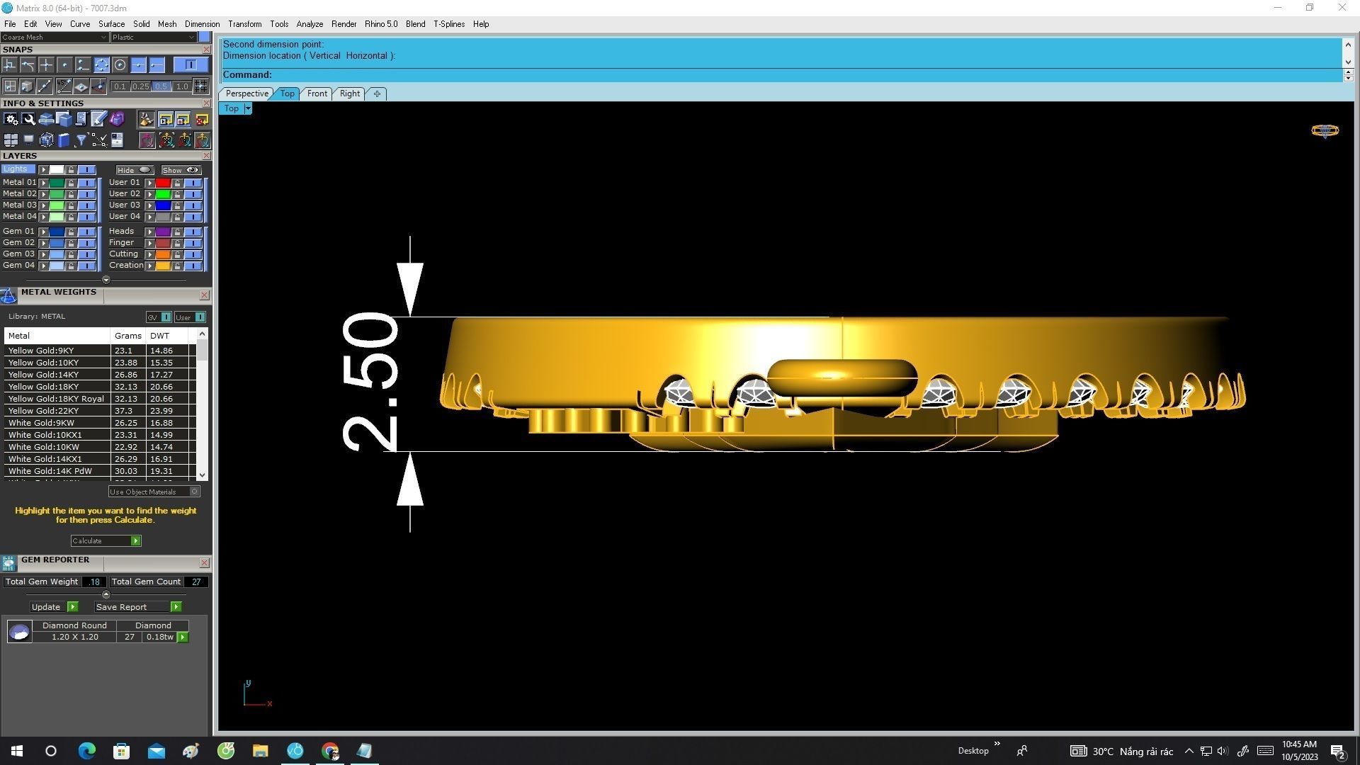7007 Diamond Christmas Tree Pendant 3D print model_6