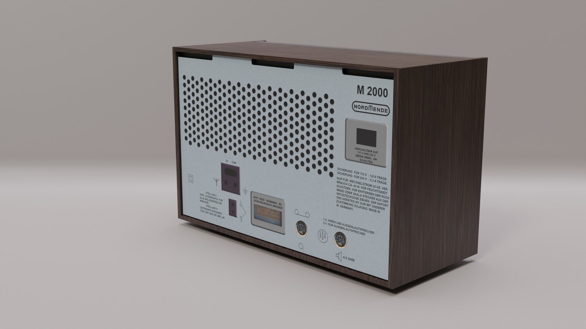 Broadcast Receiver Nordmende M2000 V25 3D model_3