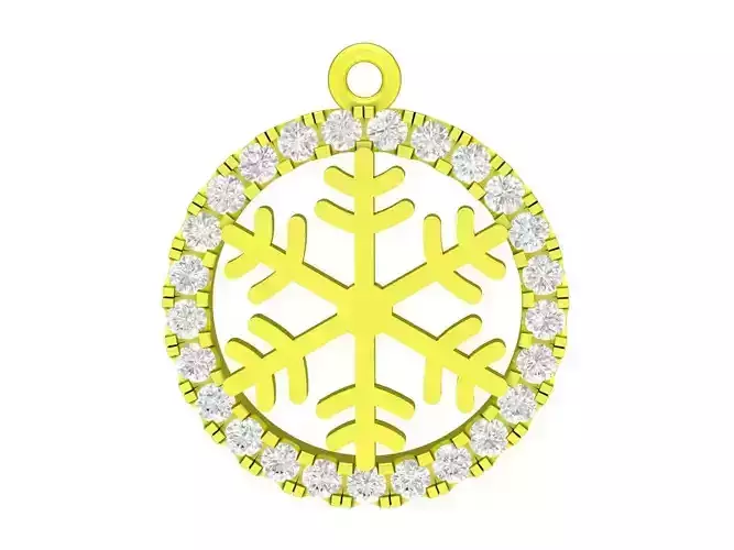 7010 Diamond Snowflake Noel Pendant