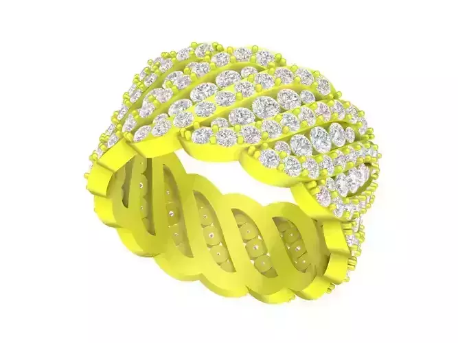 7016 luxury korean diamond band women ring