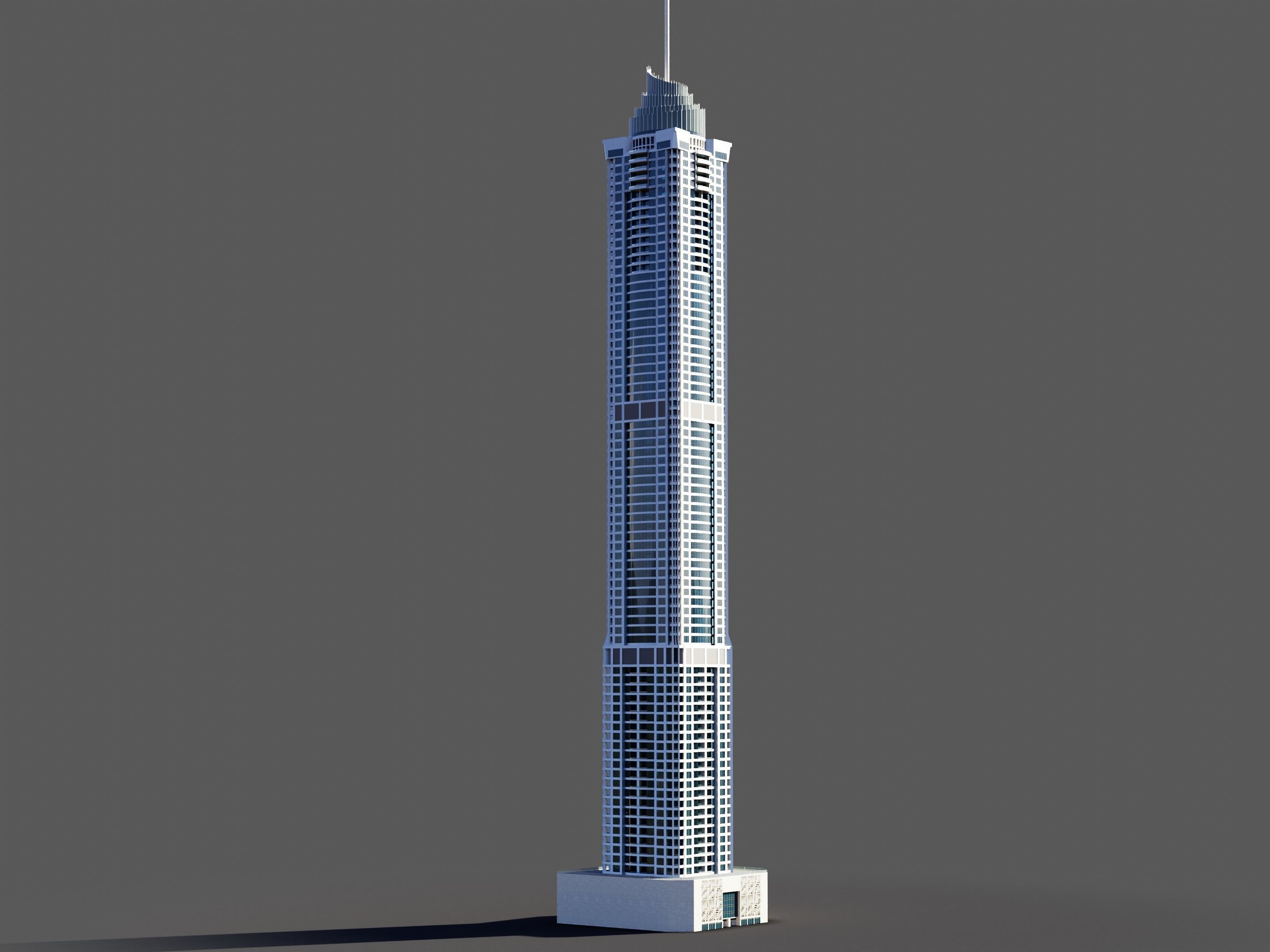 The Torch Tower - Dubai 3D model_1