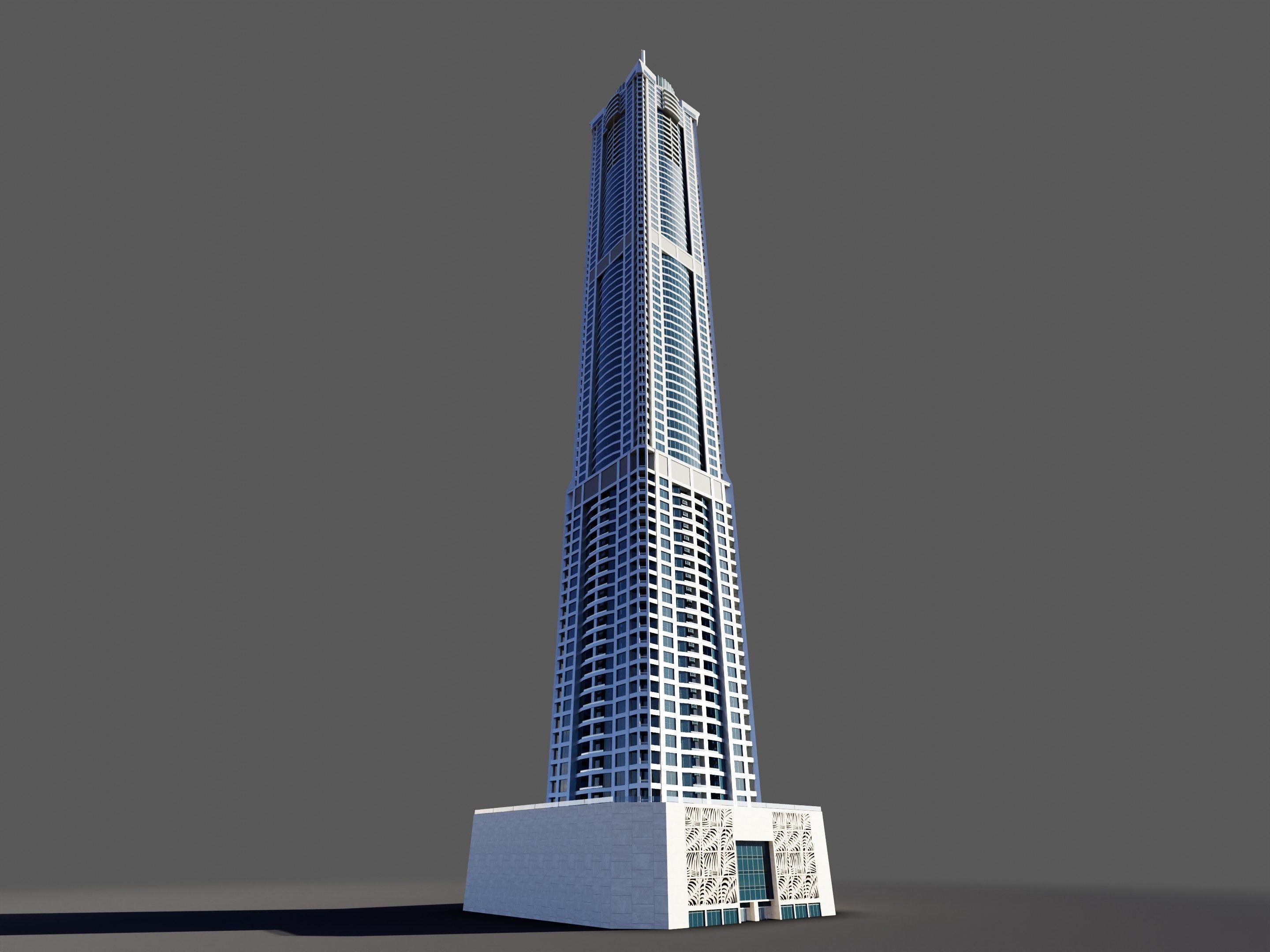 The Torch Tower - Dubai 3D model_5